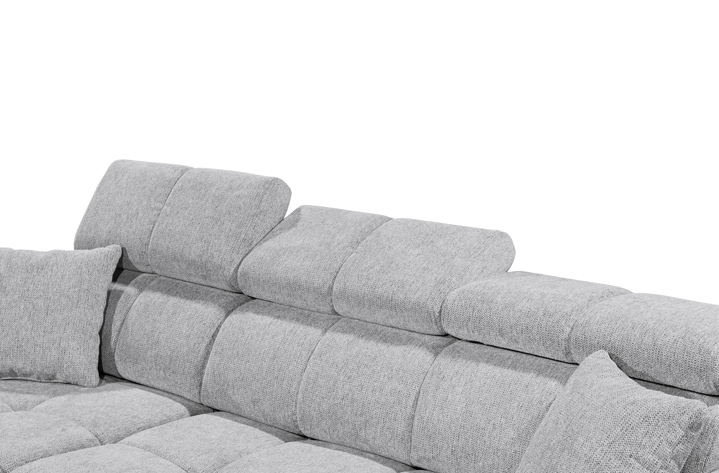 ED EXCITING DESIGN Ecksofa »Sydney L-Form« mit Bettfunktion, Bettkasten, Kopfteilverstellung & 2 Zierkissen