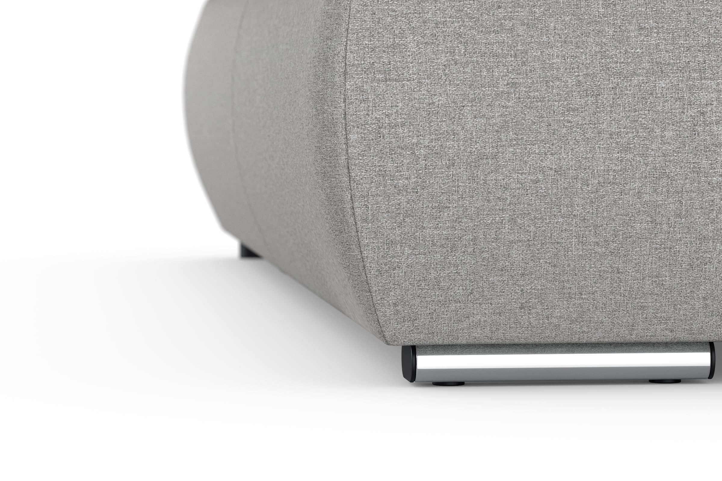 DOMO collection Ecksofa »Moric, L-Form, XXL-Sofa - Breite 300cm«, wahlweise mit Bettfunktion und Armteilverstellung, silber-grau