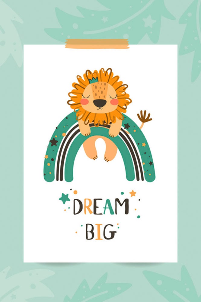 A.S. Création Leinwandbild »Dream Big 2 - Wandbild Grün Weiß Orange Keilrah günstig online kaufen