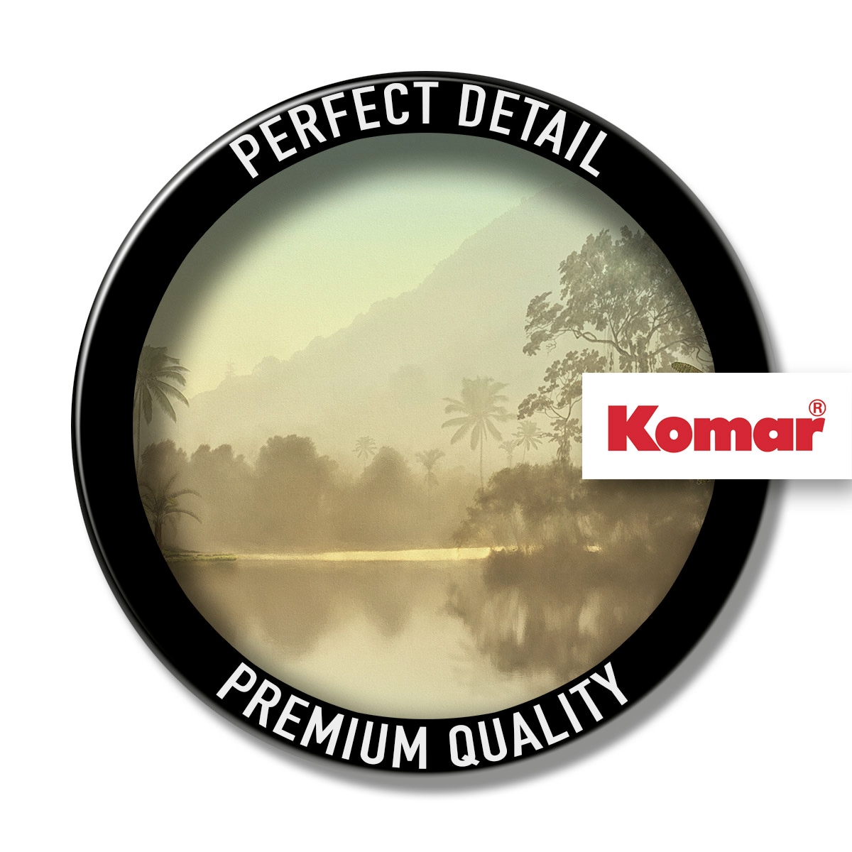 Komar Fototapete »Lac Tropical«, bedruckt, 350 x 250 cm (Breite x Höhe) - Tapete, Vlies, Wohnzimmer, Schlafzimmer