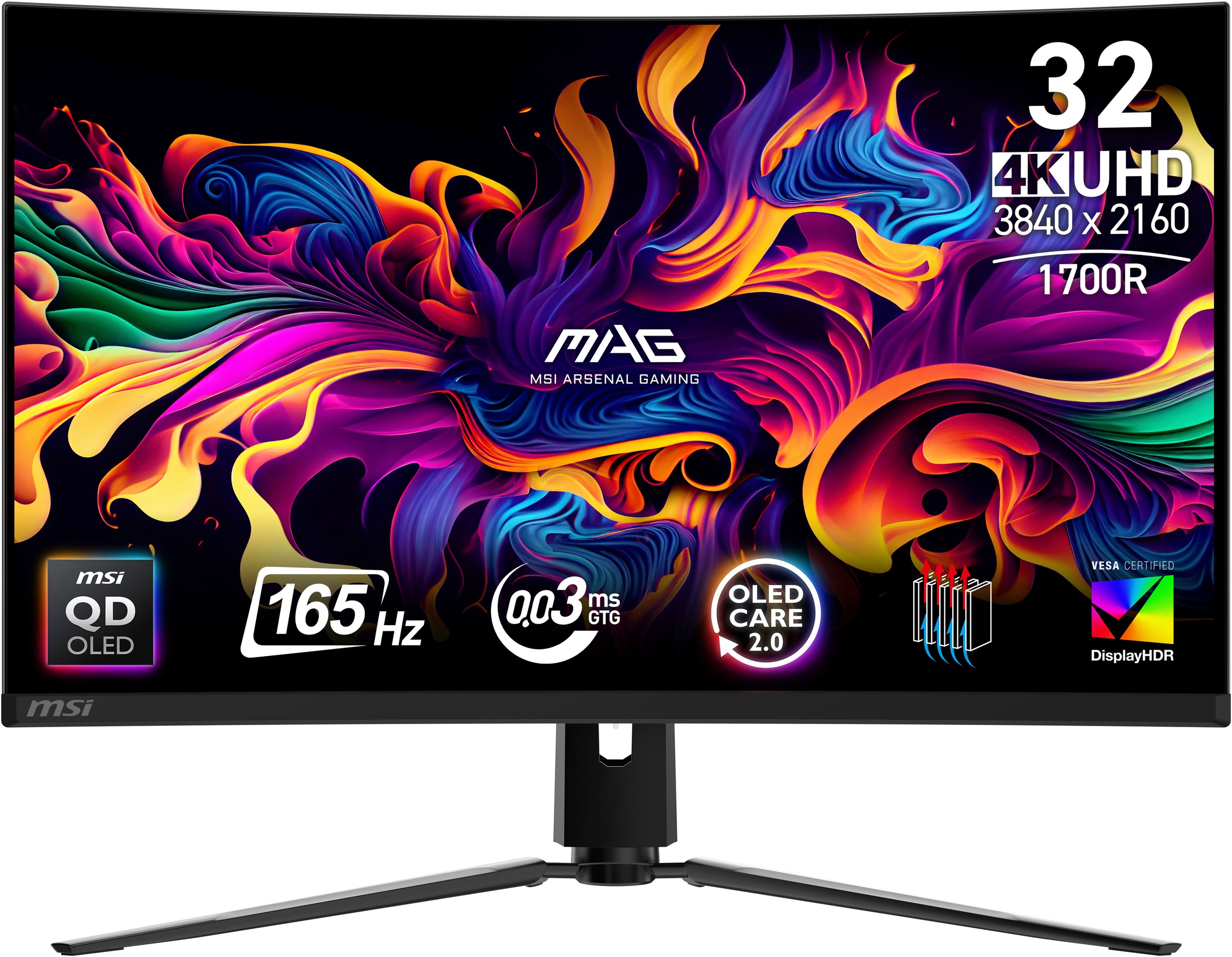 MSI Gaming-Monitor »MAG 321CUP QD-OLED«, 80 cm/32 Zoll, 3840 x 2160 px, 4K Ultra HD, 0,03 ms Reaktionszeit, 165 Hz