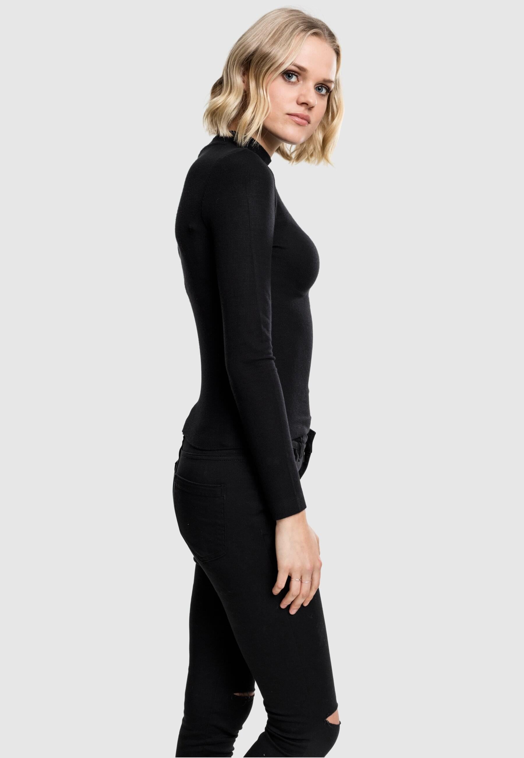 URBAN CLASSICS T-Shirt »Urban Classics Damen Ladies Turtleneck Longsleeve« 1 Stk. tlg.