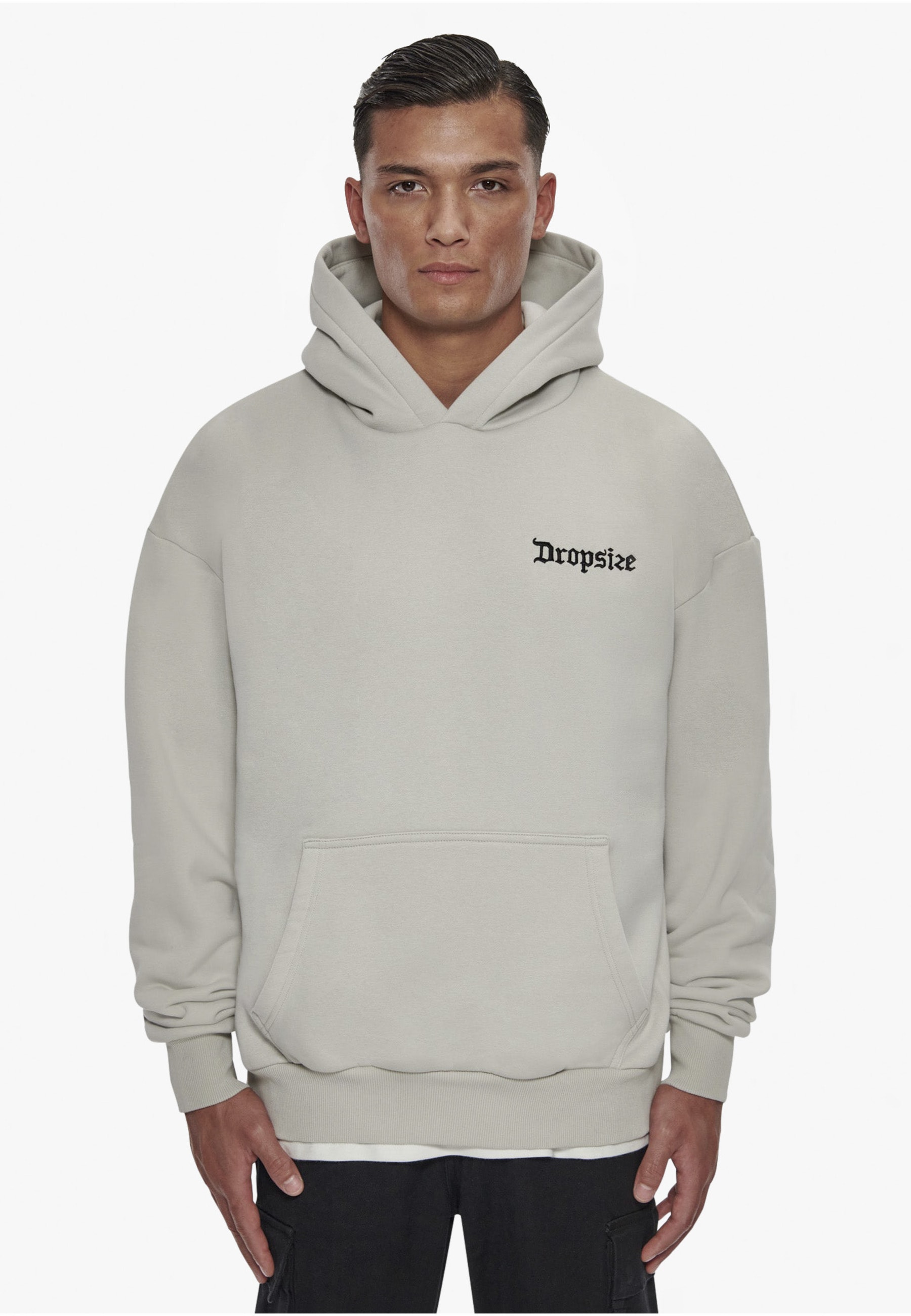 Dropsize Kapuzenpullover »Dropsize Herren Heavy Oversize Puffer Logo Backprint Hoodie« 1 Stk.