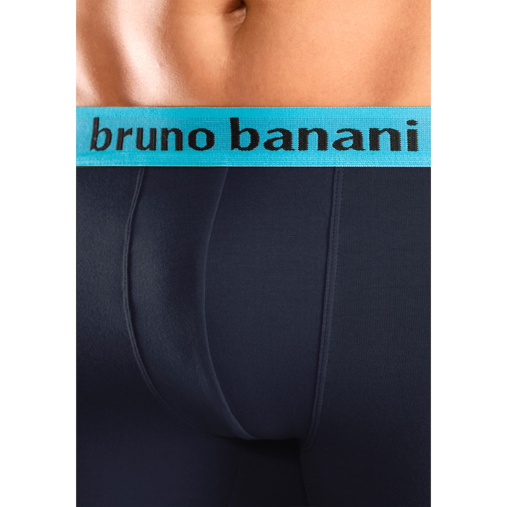 Bruno Banani Boxer, (Packung, 4 St.), mit farbigen Marken-Schriftzug am Bündchen