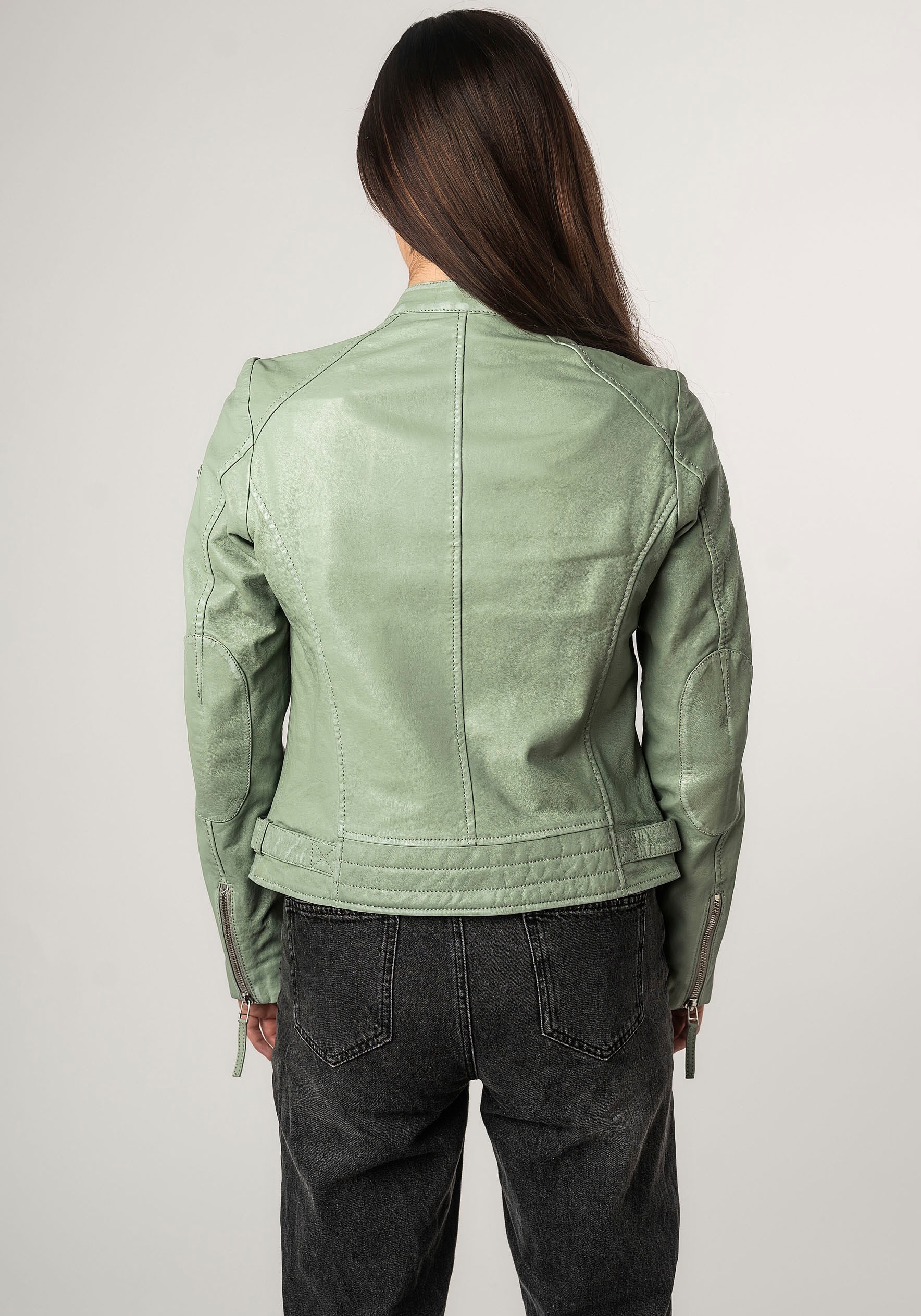 Mauritius Lederjacke »MWFilla«, mit kleinem Stehkragen