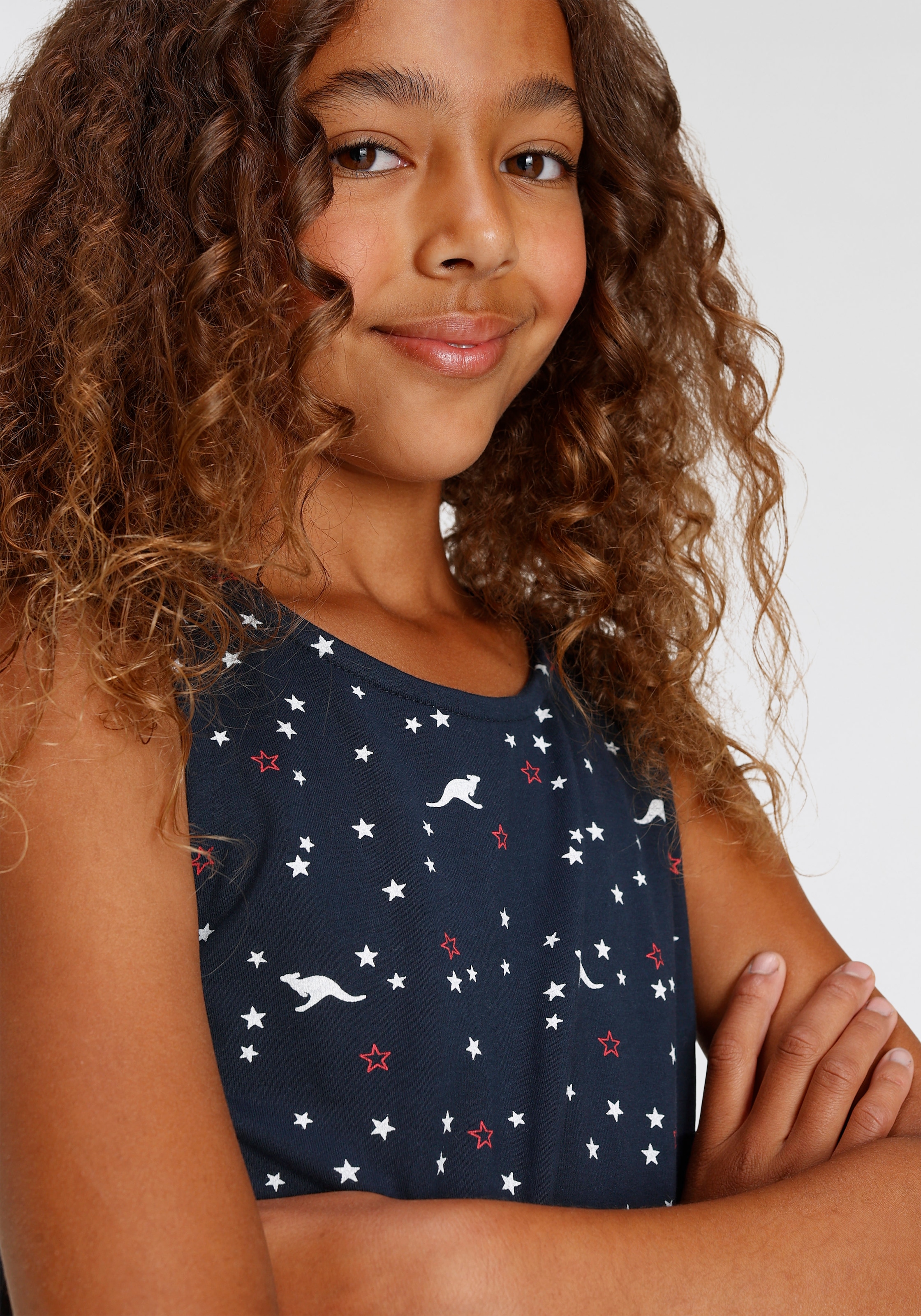 KangaROOS Jerseykleid », Skaterkleid in schönen Allover-Muster« für Partys und Treffen mit Freunden,  kniefrei,  modisch