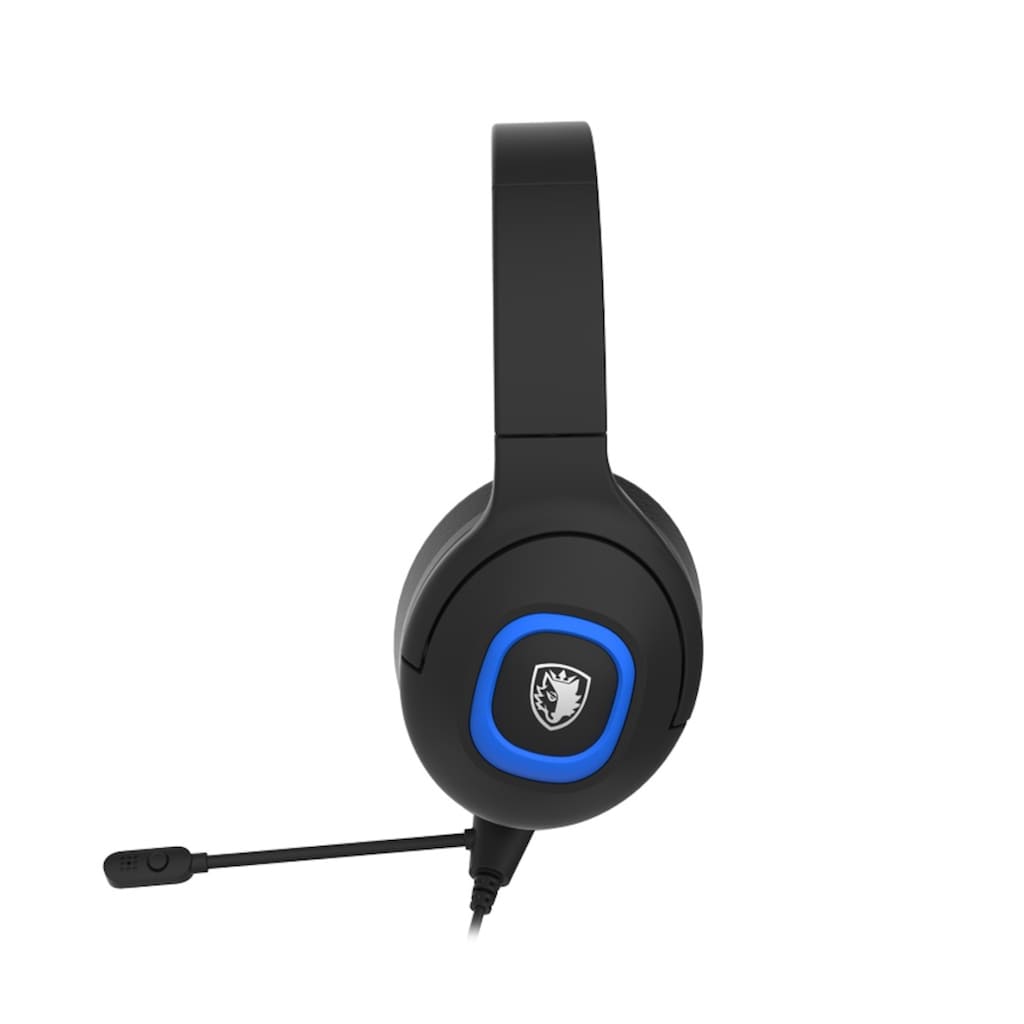 Sades Gaming-Headset »Shaman SA-724 Gaming Headset, schwarz/blau, USB, kabelgebunden«, Mikrofon abnehmbar