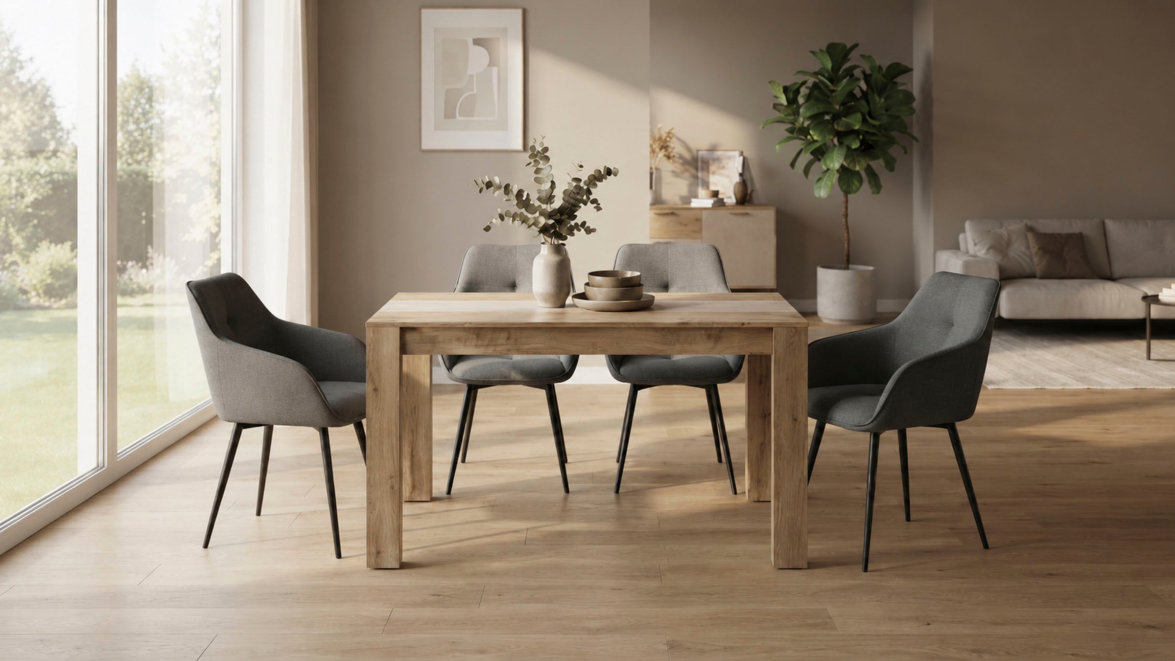 OTTO home Esszimmerstuhl »Azura« (Set) 2 Stk.Moderner Armlehnstuhl mit 360 Grad drehbarer Sitzschale in Webstoff