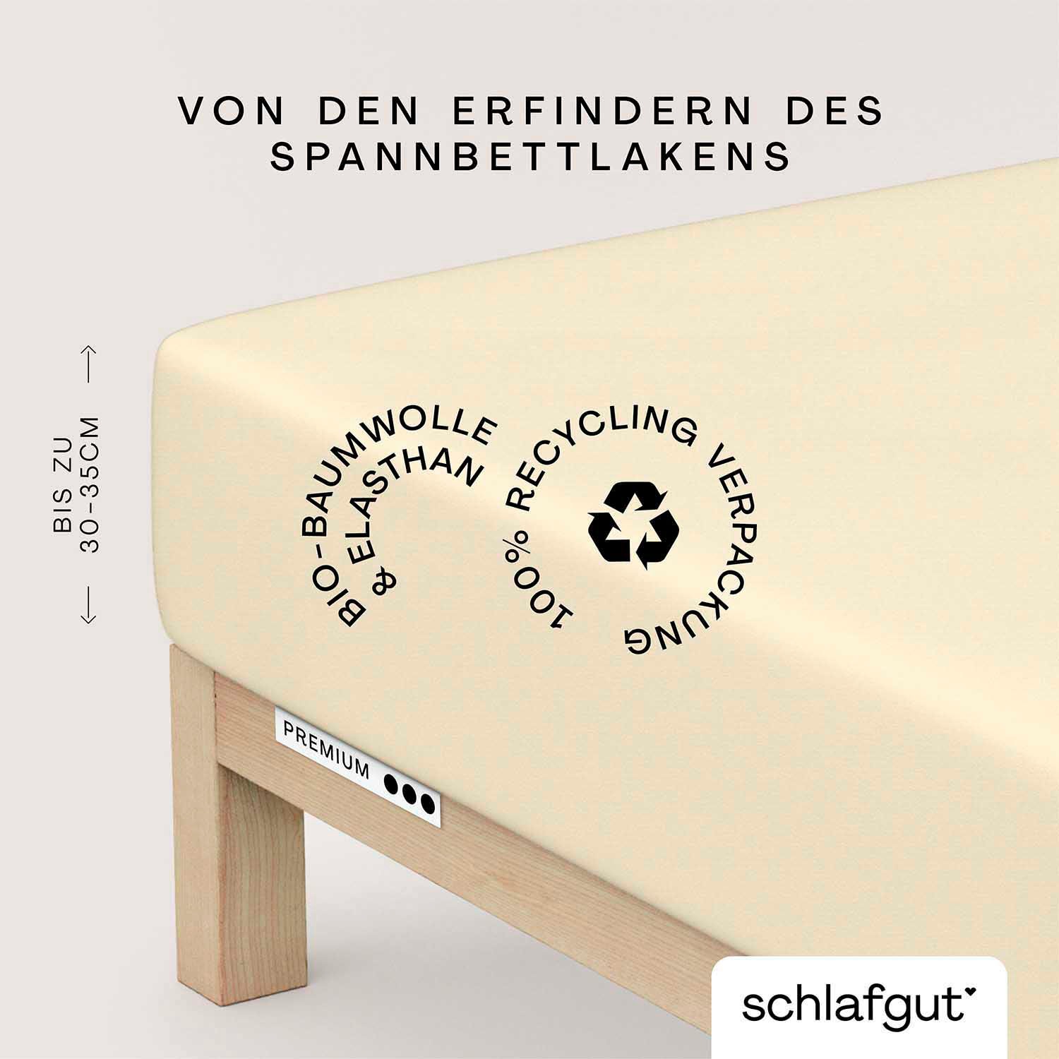 Schlafgut Spannbettlaken »Premium«, nachhaltige Zero Waste Verpackung