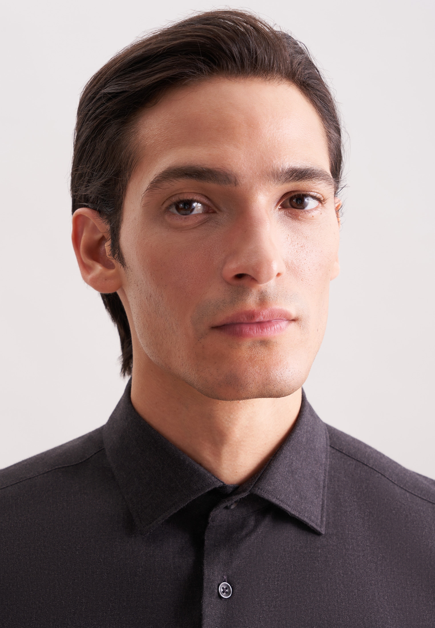 seidensticker Flanellhemd »Schwarze Rose« X-Slim 1/1 Kentkragen Uni