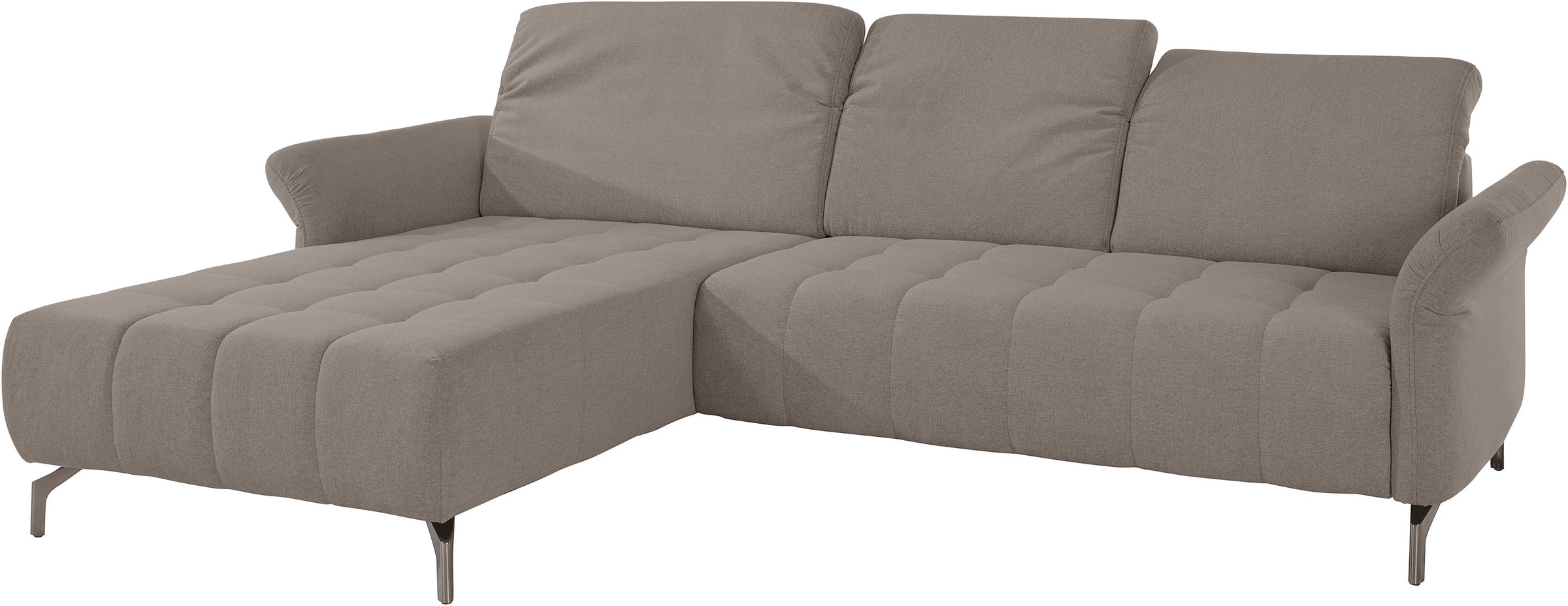 INOSIGN Ecksofa »Fresh L-Form«, Federkern, wahlweise Kopfteilverstellung und motorischer Vorziehsitz