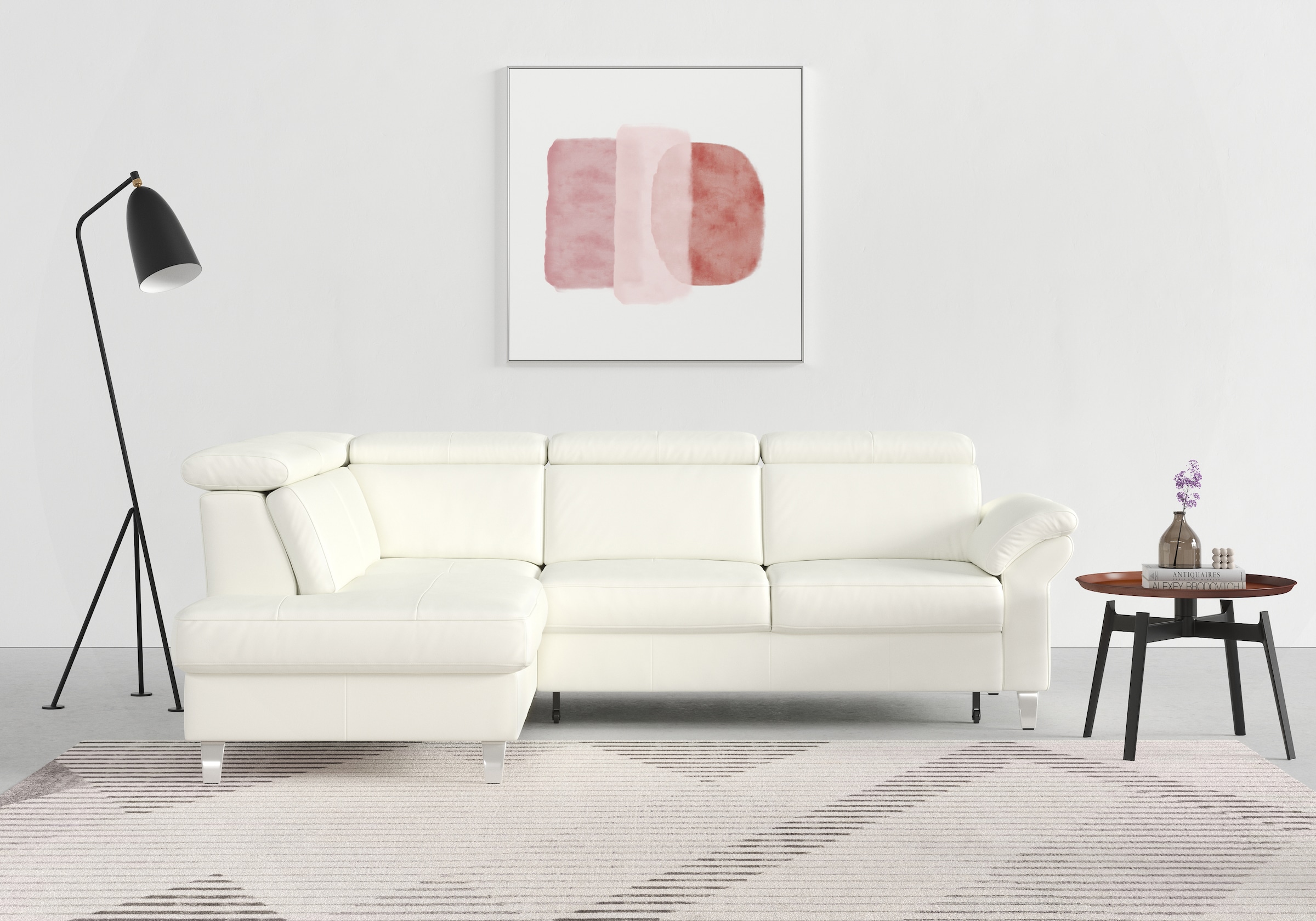 sit&more Ecksofa »Arngast L-Form« inklusive Kopfteilverstellung und Federke günstig online kaufen