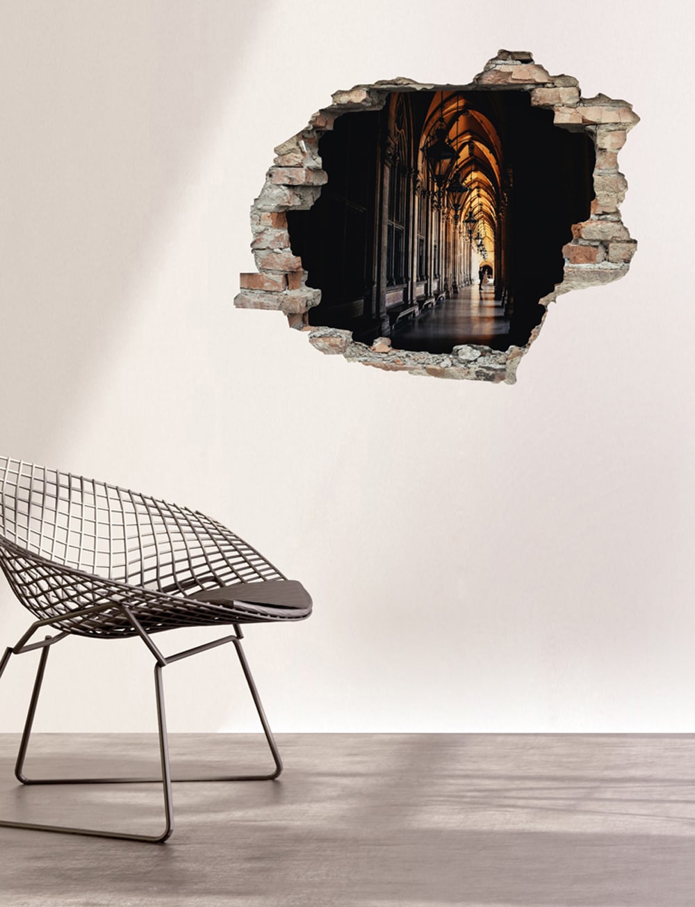 queence Wandtattoo »Hügel« Wandsticker, Wandbild, selbstklebend, 3D, Wanddurchbruch