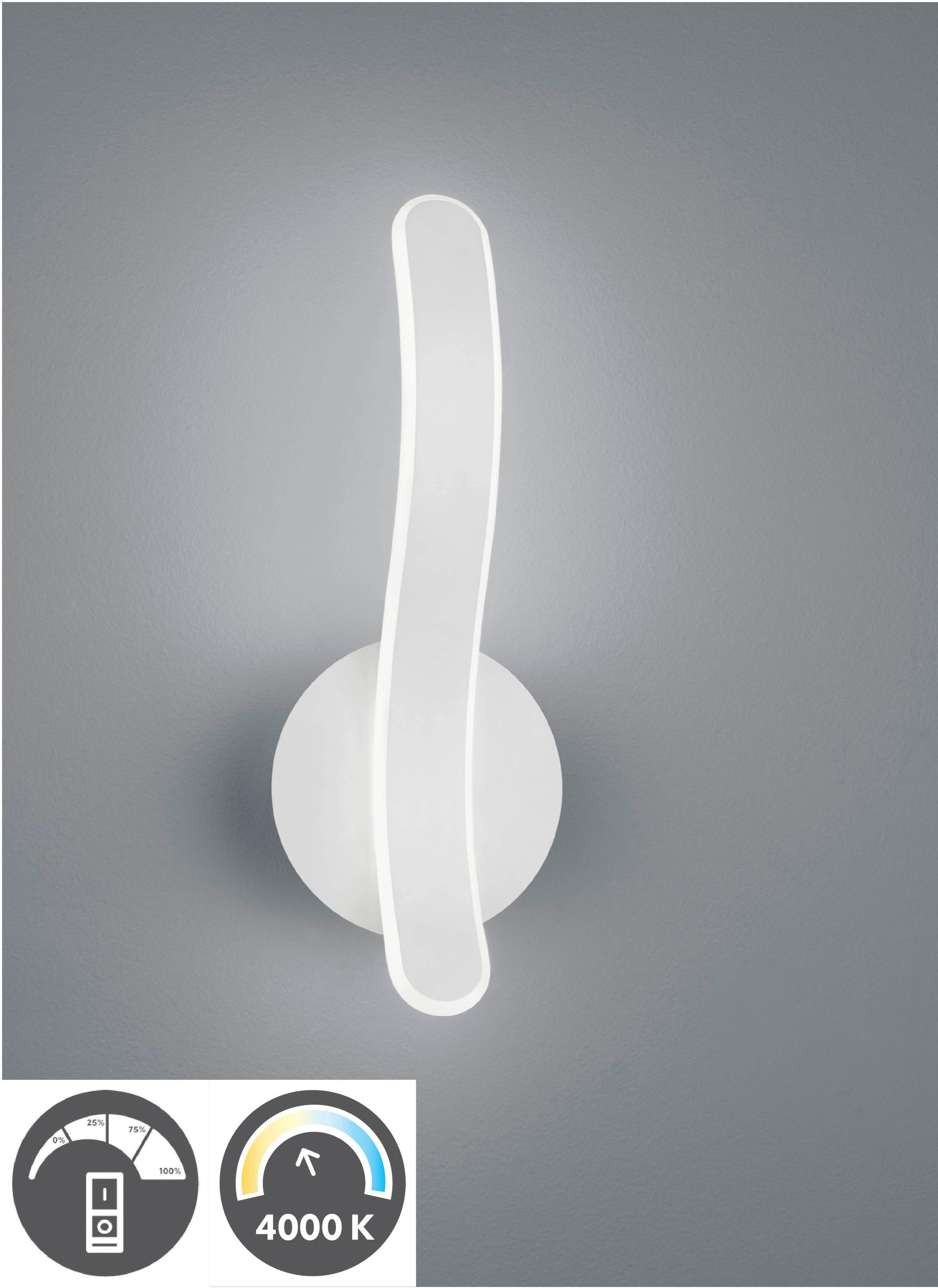REALITY Leuchten LED Wandleuchte »Parma«, 1 flammig, Leuchtmittel LED-Board günstig online kaufen