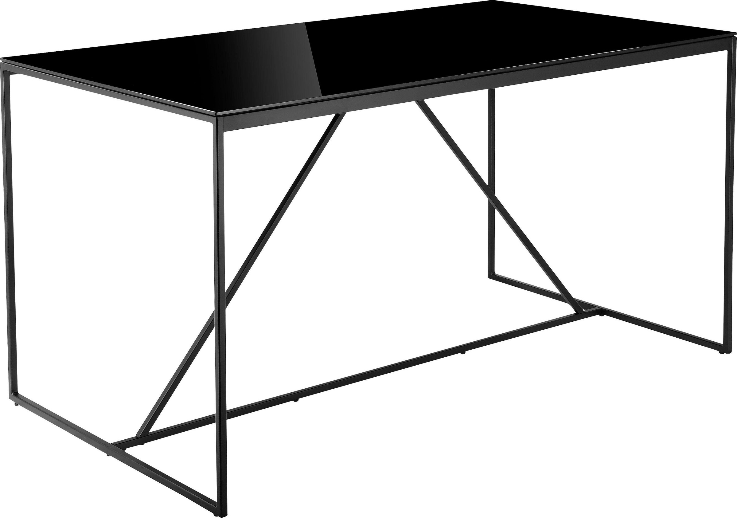 2. Bild von INOSIGN Esstisch »Esra«, Gestell aus Metall, Tischplatte aus Glas