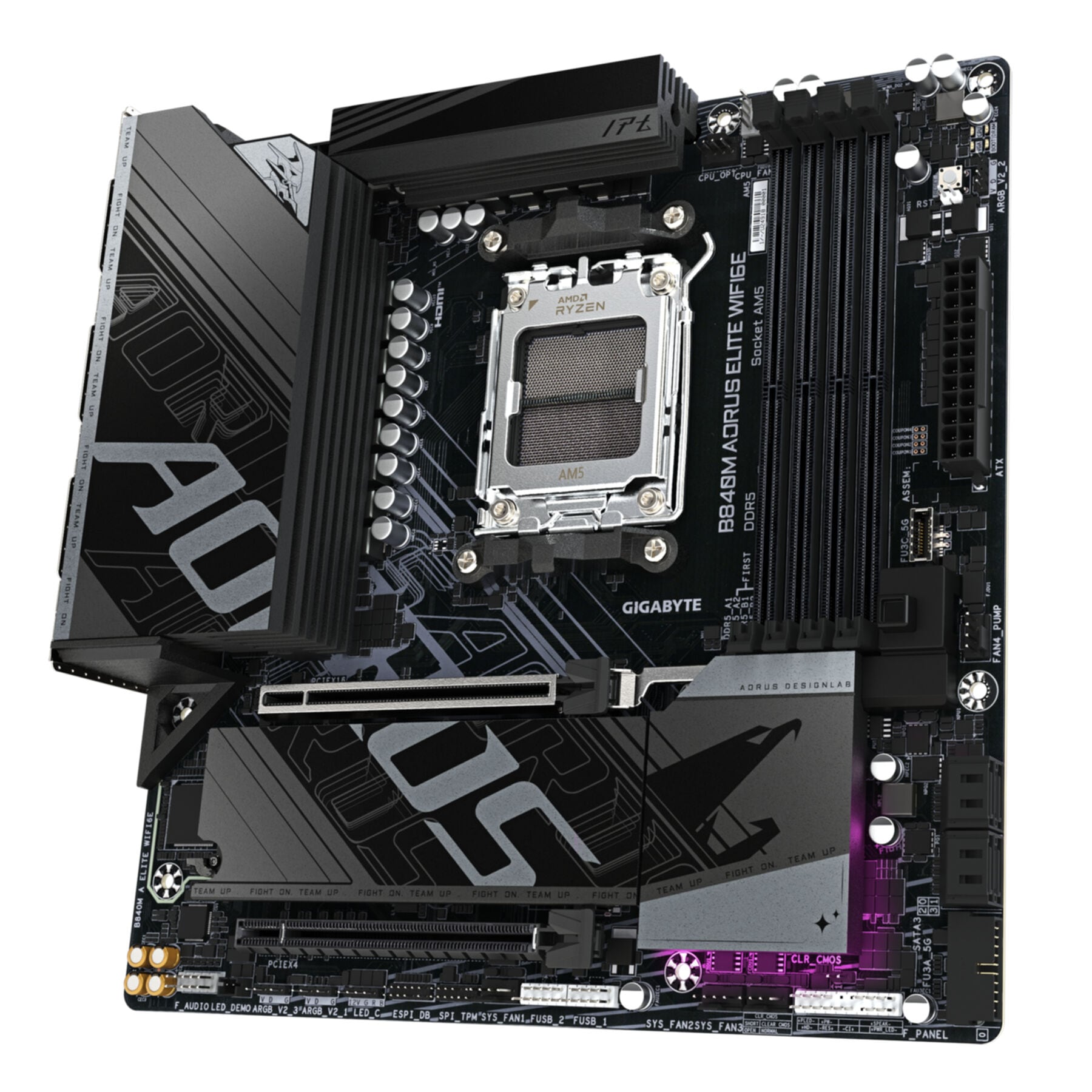 Gigabyte Mainboard »B840M AORUS ELITE WIFI6E Mainboard – AMD Ryzen 9000 Prozessoren, 10+2+«