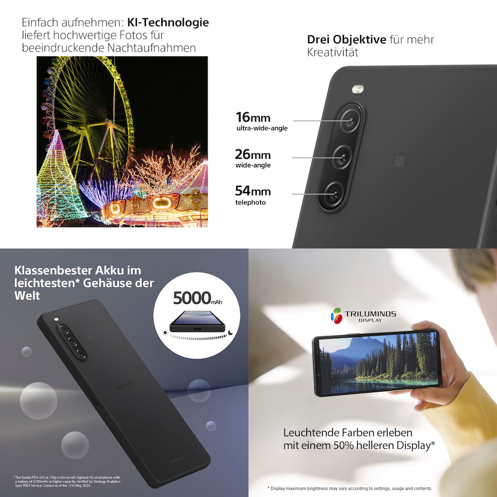 Sony Smartphone »XPERIA 10V«, salbeigrün, 15,5 cm/6,1 Zoll, 128 GB Speicherplatz, 48 MP Kamera