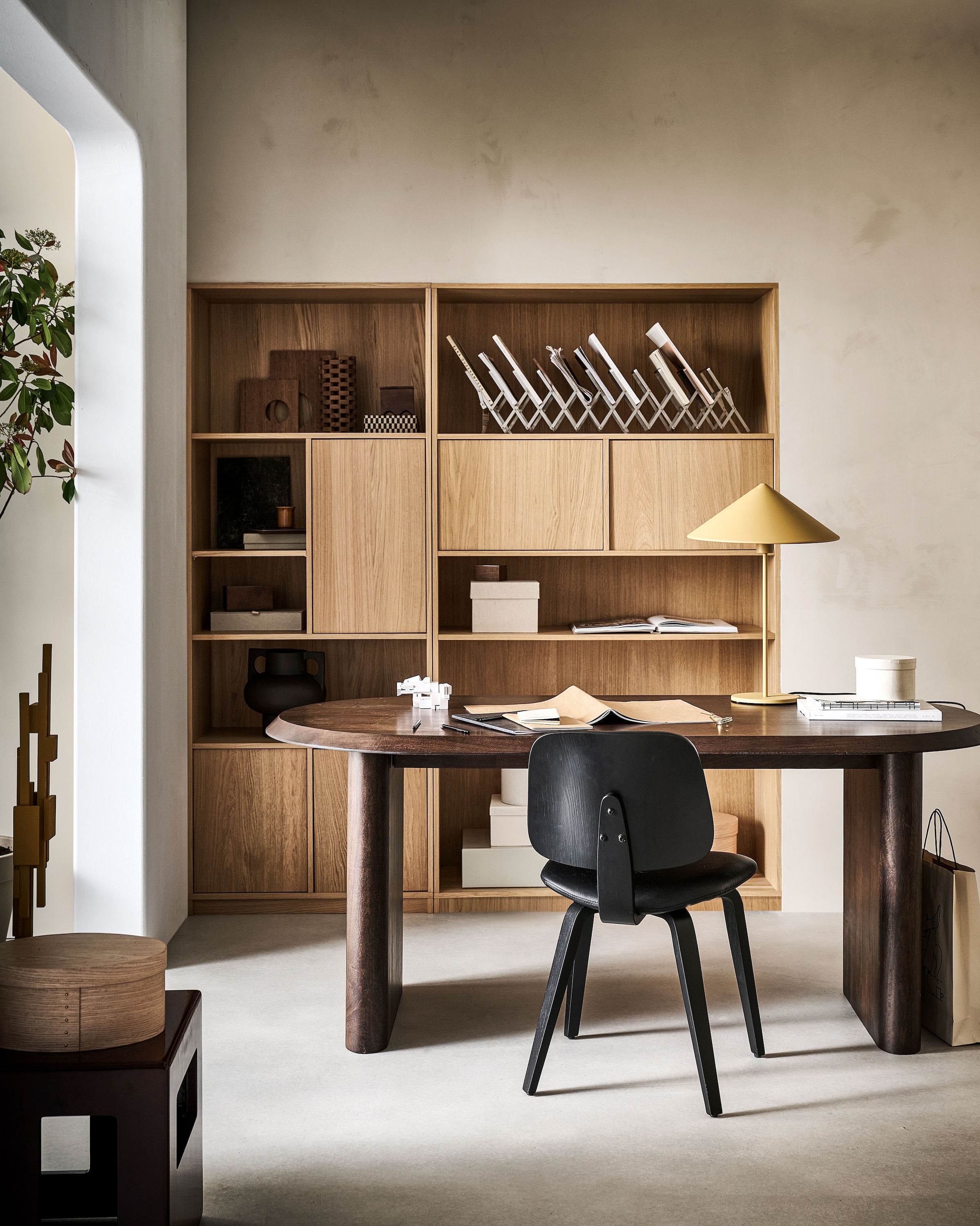 WOOOD Stauraumregal »Modulair mit Push-to-open und FSC® Eichenfurnier B110 x T40 x H199 cm« Vielfältige Fächergrößen, Tragkraft 15 kg pro Einlegeboden