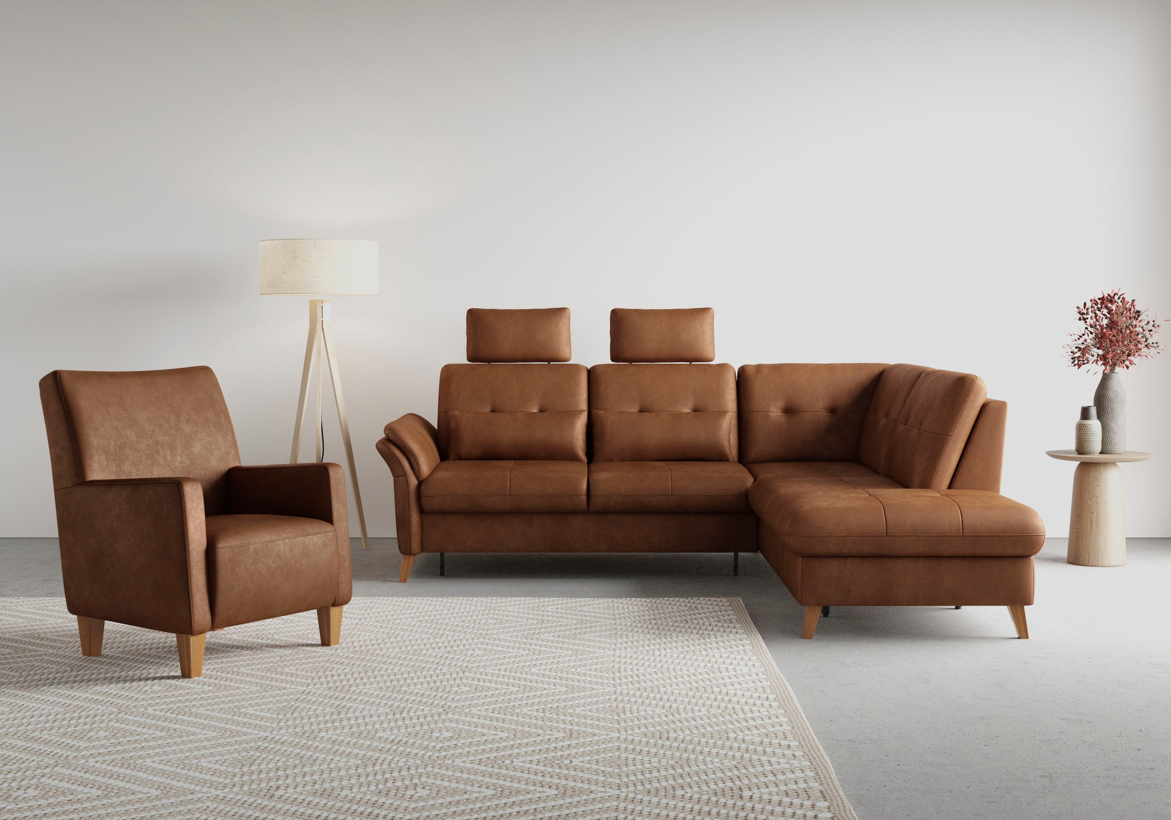 sit&more Ecksofa »Göteborg« inkl. Sitztiefenverstellung, wahlweise mit Bett günstig online kaufen