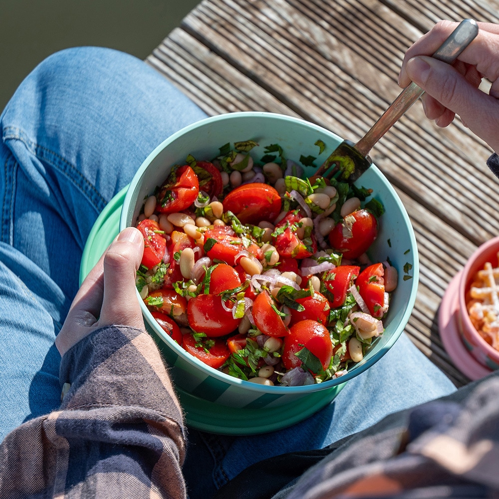 KOZIOL Aufbewahrungsschüssel »NORA BOX 1,3l STRIPES Schale 1,3l mit Deckel« 1 tlg.