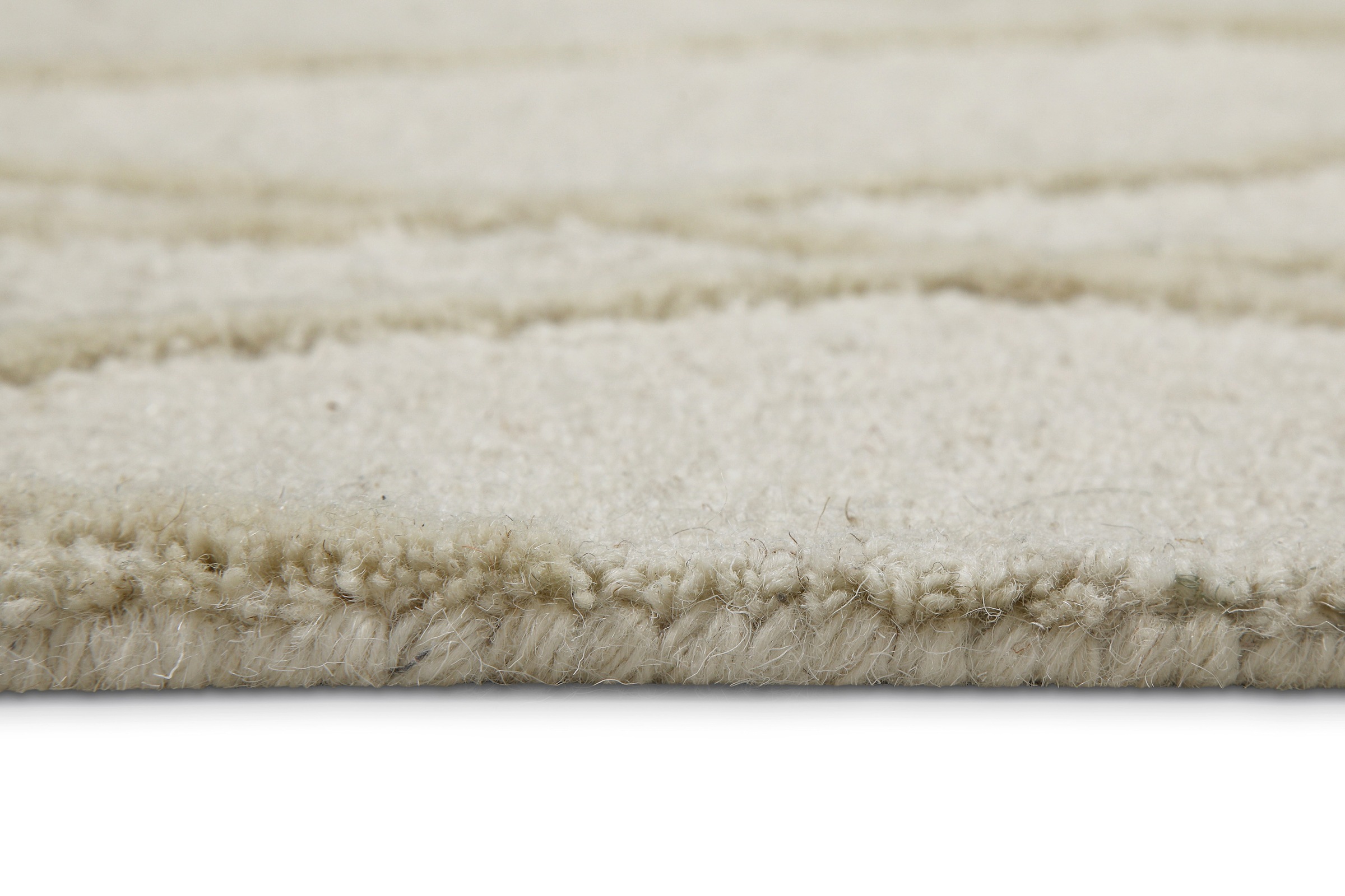 Wecon home Wollteppich »Hamptons TWENTYTHREE«, rechteckig, 15 mm Höhe, Läufer, Schurwolle, Kurzflor, Wohnzimmer, Schlafzimmer, Wellen