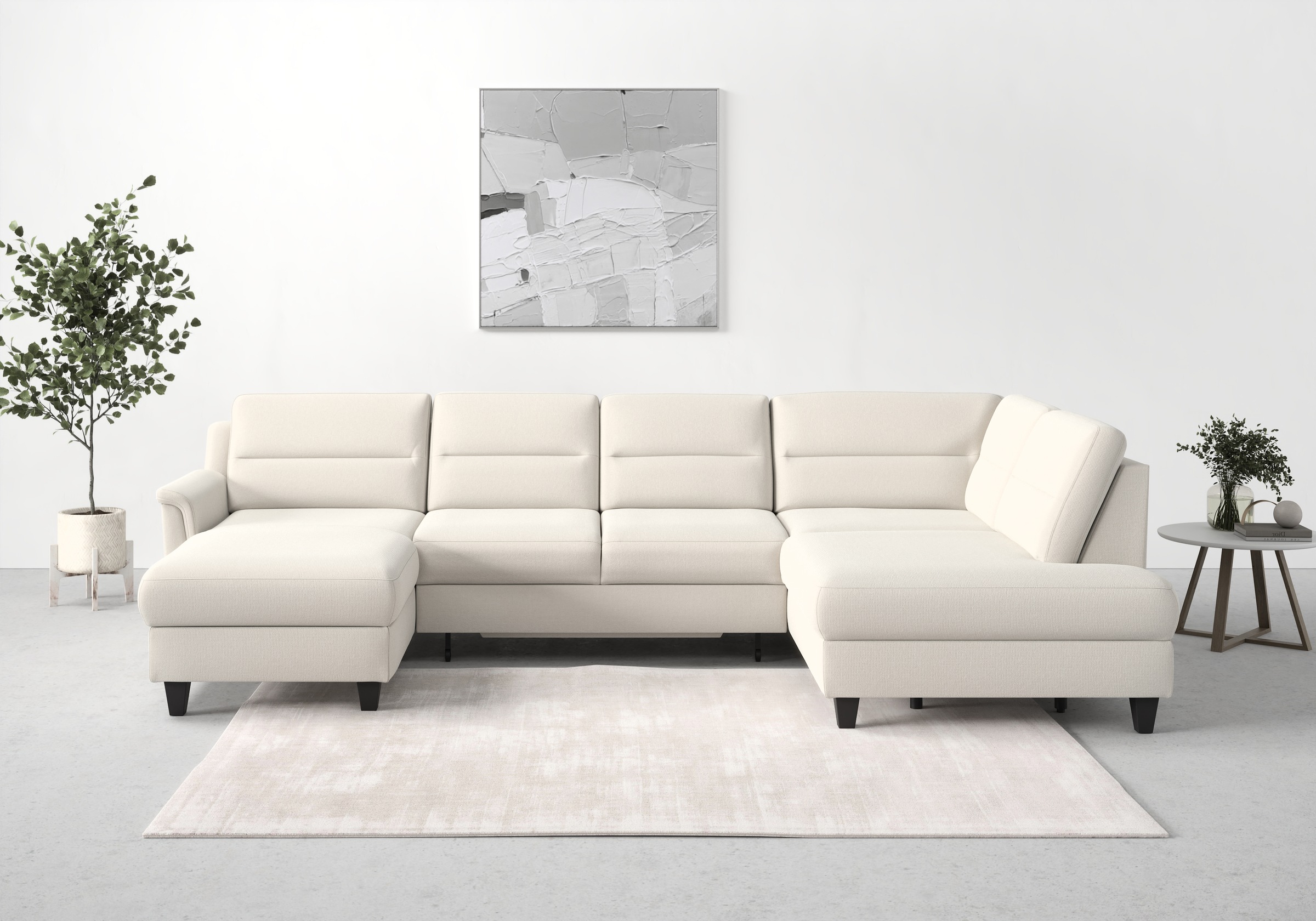 sit&more Wohnlandschaft »Farö U-Form«, inklusive Federkern, wahlweise mit Bettfunktion und Bettkasten