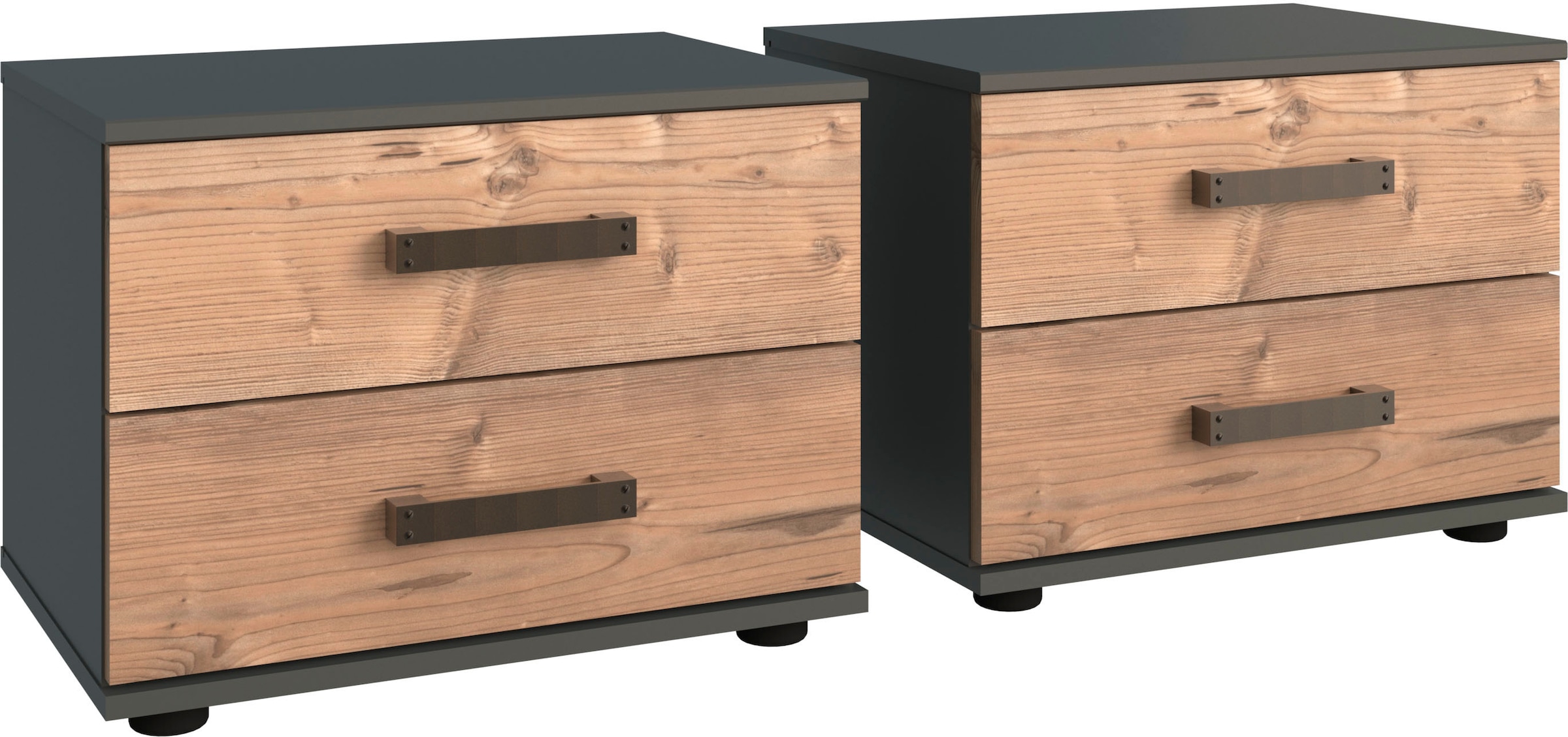 Wimex Schlafzimmer-Set »Stockholm, rustikaler Look im Industrial Design«, (Set), 6-teilig