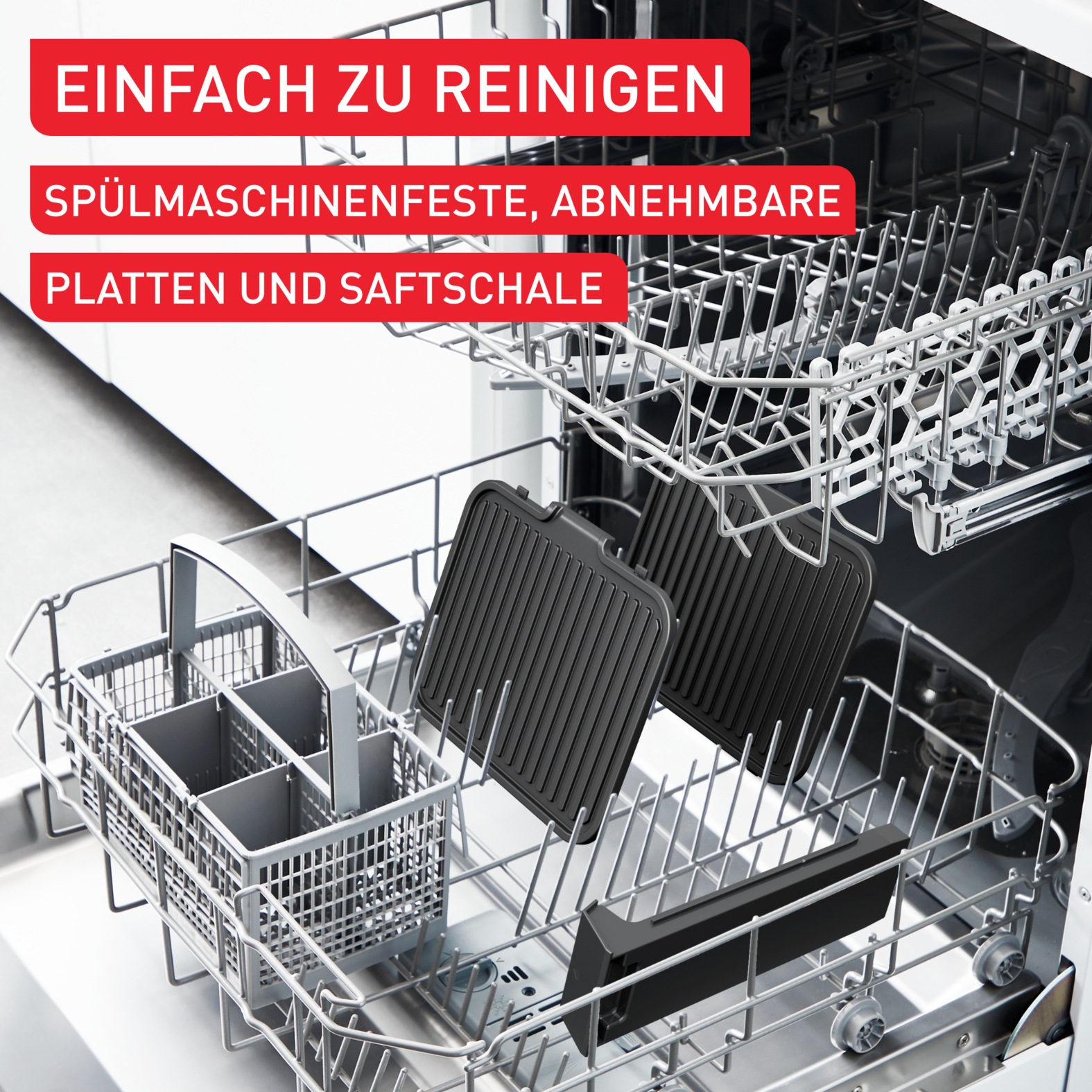Tefal Kontaktgrill »SuperGrill 3in1, Kontaktgrill, Barbeque-, Ofenposition, 3 Temperaturen«, 2000 W, spülmaschinengeeignete Platten, platzsparende Aufbewahrung, GC510D