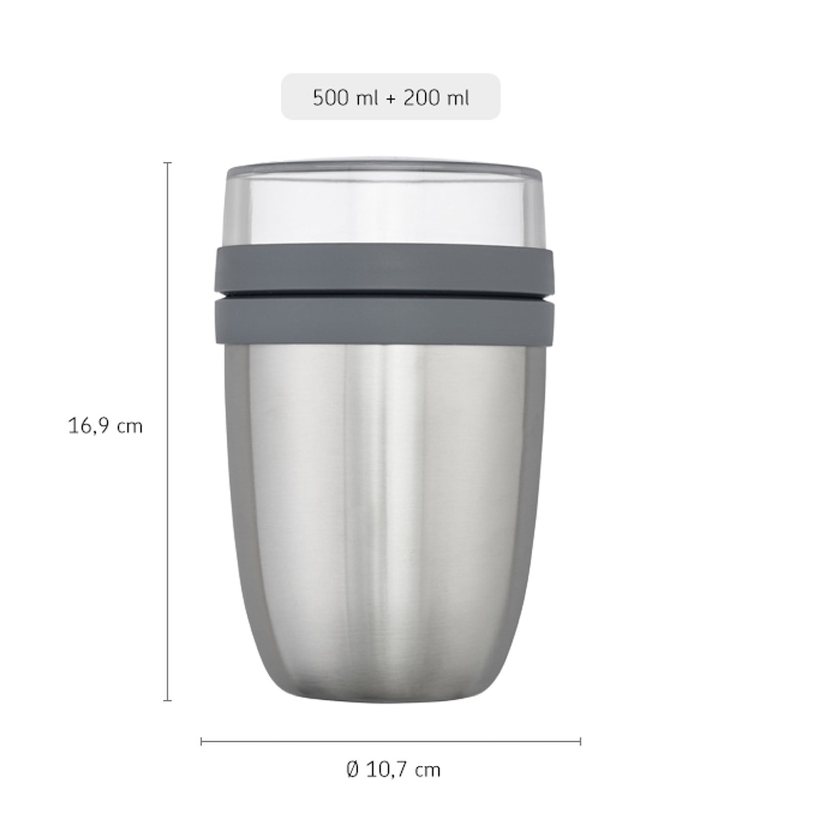 Mepal Lunchbox »Thermo-Lunchpot + Faltbarer Löffel Ellipse 500 + 200 ml«, (3 tlg.)