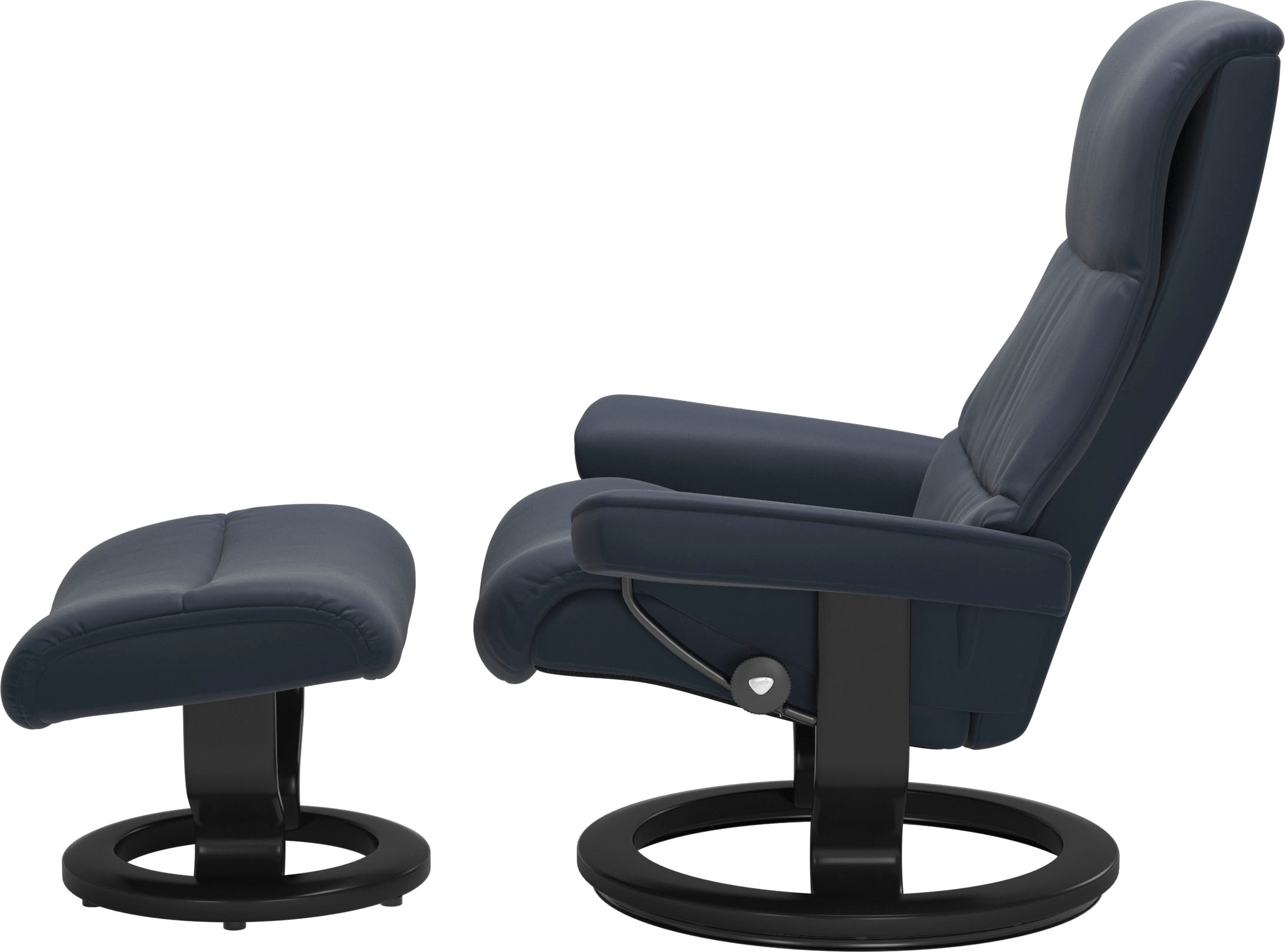 Stressless® Relaxsessel »View«, (Set, Relaxsessel mit Hocker), mit Classic Base, Größe S,Gestell Schwarz