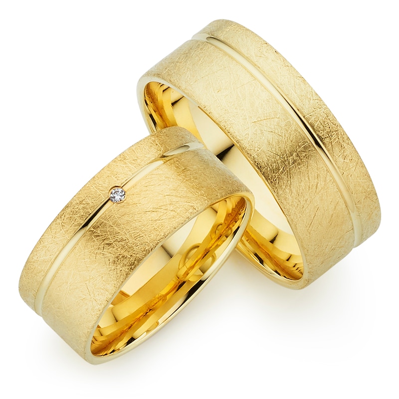 PHÖNIX Trauring »Schmuck Partnerring Ehering Verlobungsring Freundschaftsring« Made in Germany - wahlweise mit oder ohne Brillant gelbgoldfarben 53...