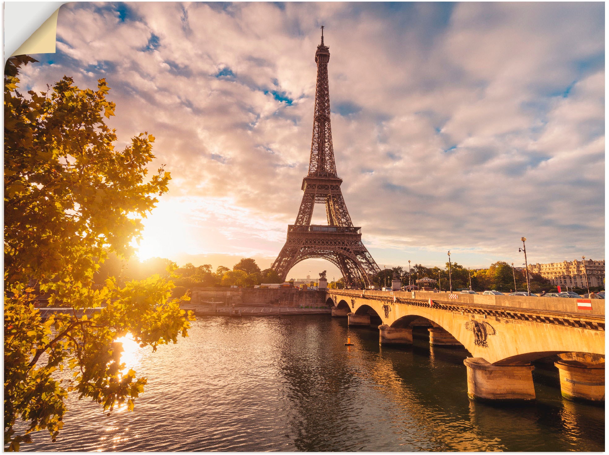 Artland Wandbild »Paris Eiffelturm II«, Gebäude, (1 St.), als Leinwandbild, günstig online kaufen