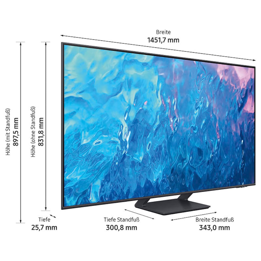 Samsung LED-Fernseher, 163 cm/65 Zoll, Smart-TV, Quantum Prozessor 4K