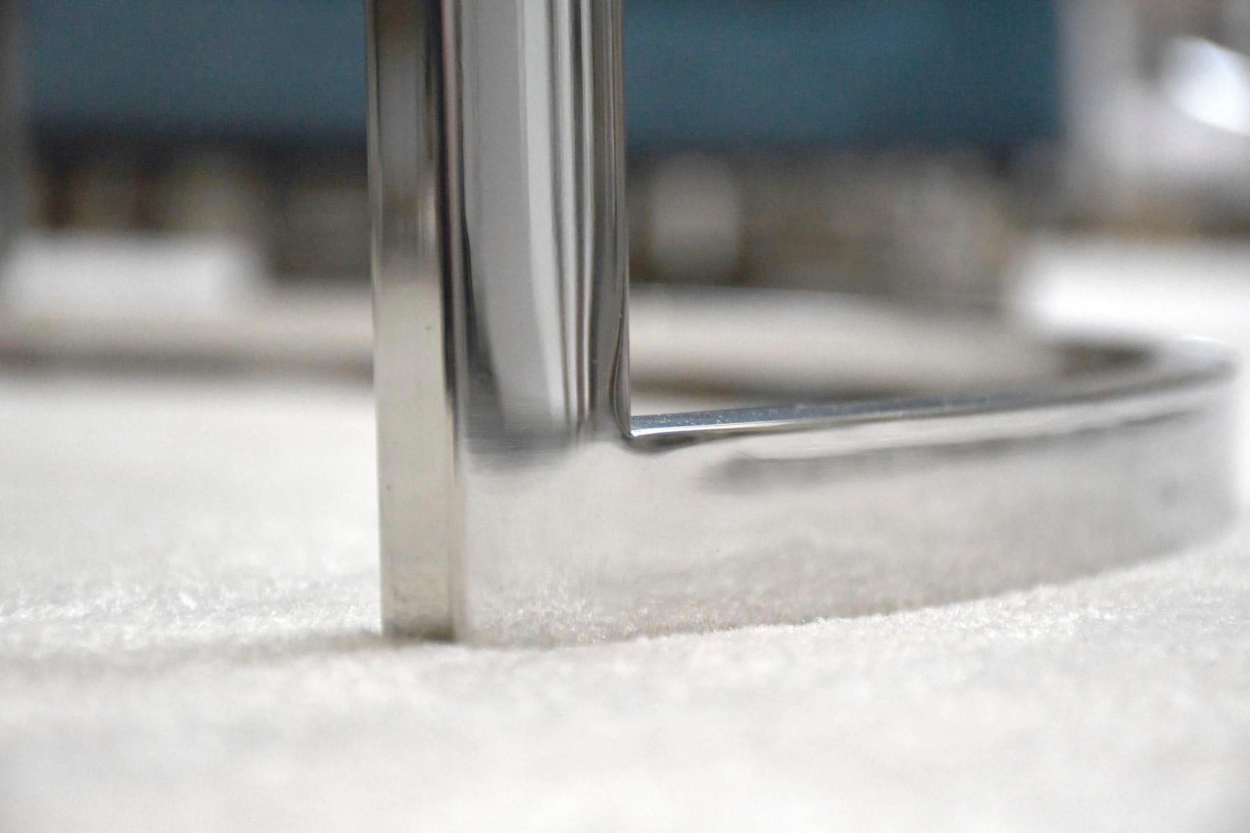 Leonique Couchtisch, Couchtisch, 2 rund, Glas, Chromgestell, Sicherheitsglas, 90x35, 70x30