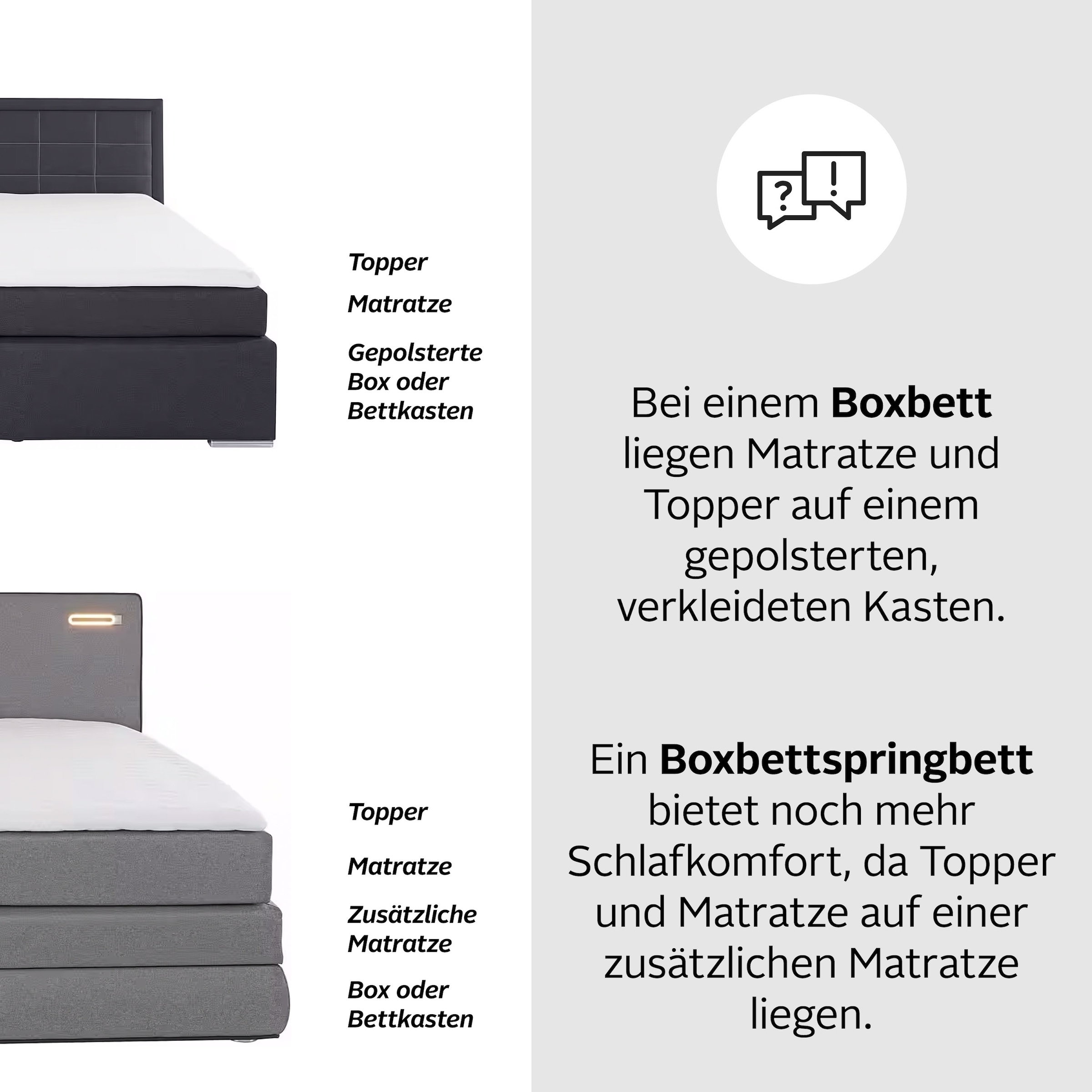 COTTA Boxspringbett »Simba«, Topseller! wahlweise mit oder ohne Matratze und Topper bestellbar