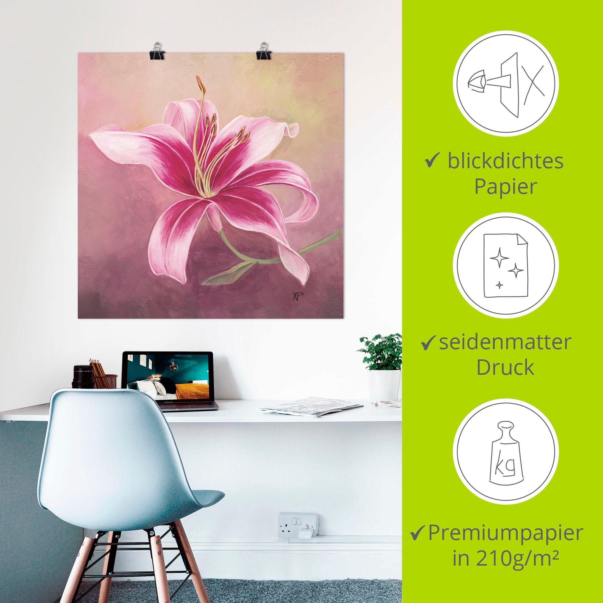 Artland Wandbild »Frühe Lilie« Blumen 1 Stk. tlg. als Leinwandbild, Poster in verschied. Größen