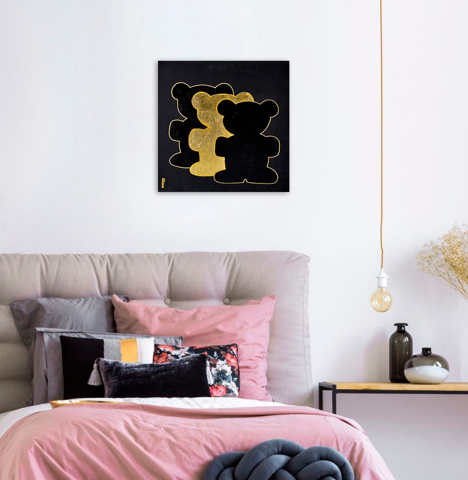 queence Leinwandbild »Bears II« Bär   Bären   Kunst 1 Stk. tlg. Premium-Lei günstig online kaufen