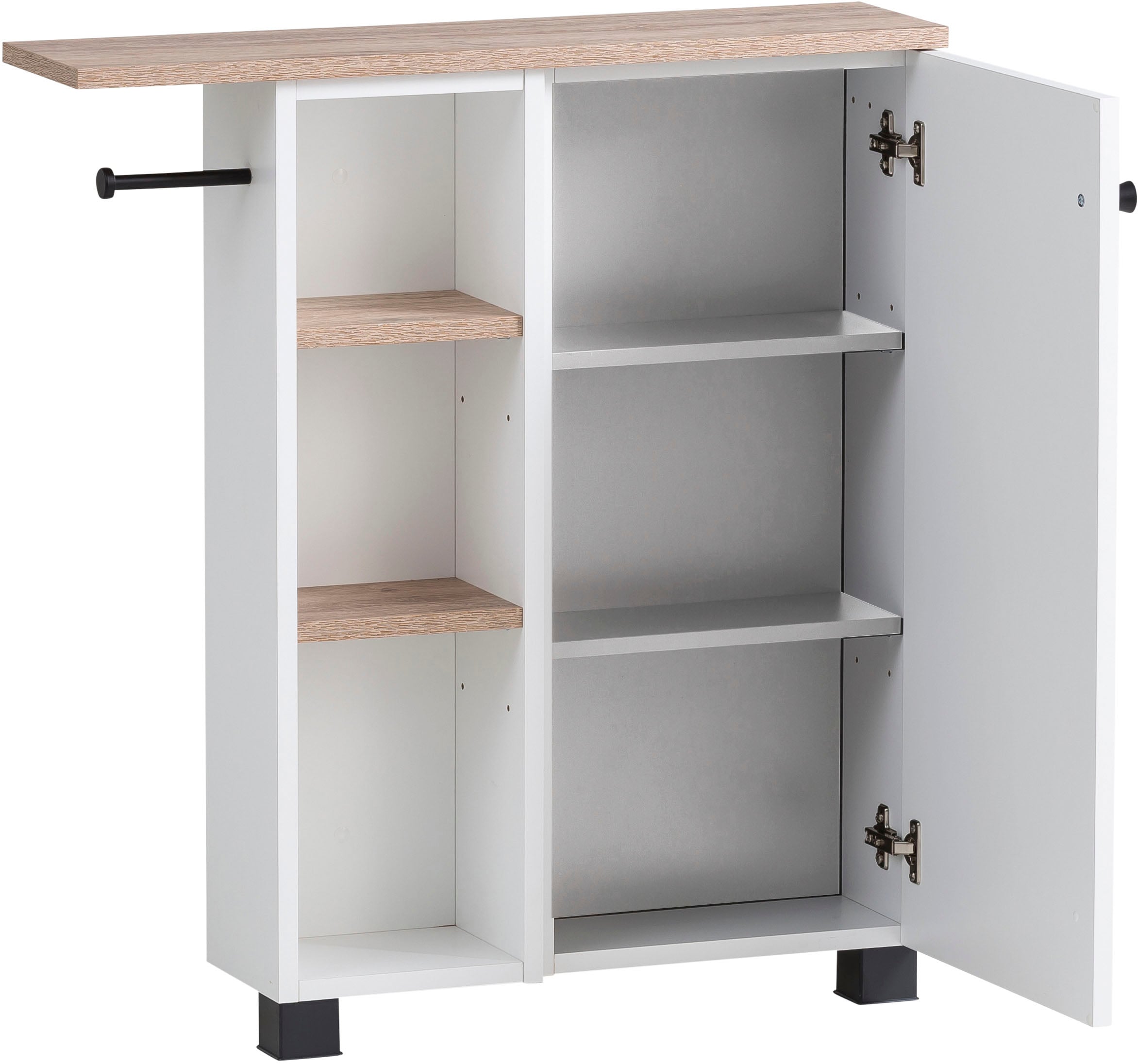 Schildmeyer Mehrzweckschrank »Balto, Breite 70 cm«, Holzdekor mit fühlbarer Struktur, Regal beidseitig montierbar