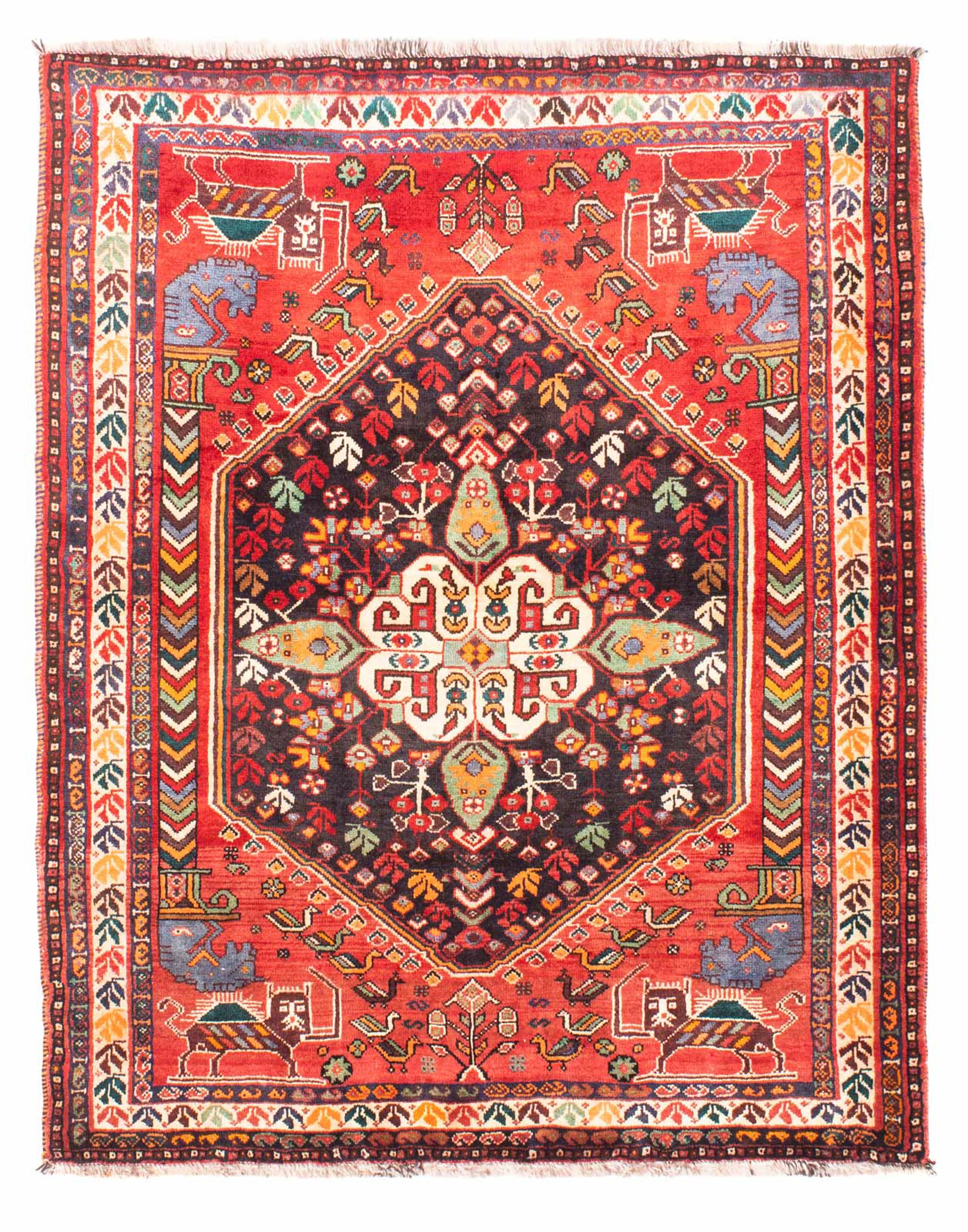 morgenland Orientteppich »Perser - Nomadic - 153 x 120 cm - rot«, rechtecki günstig online kaufen