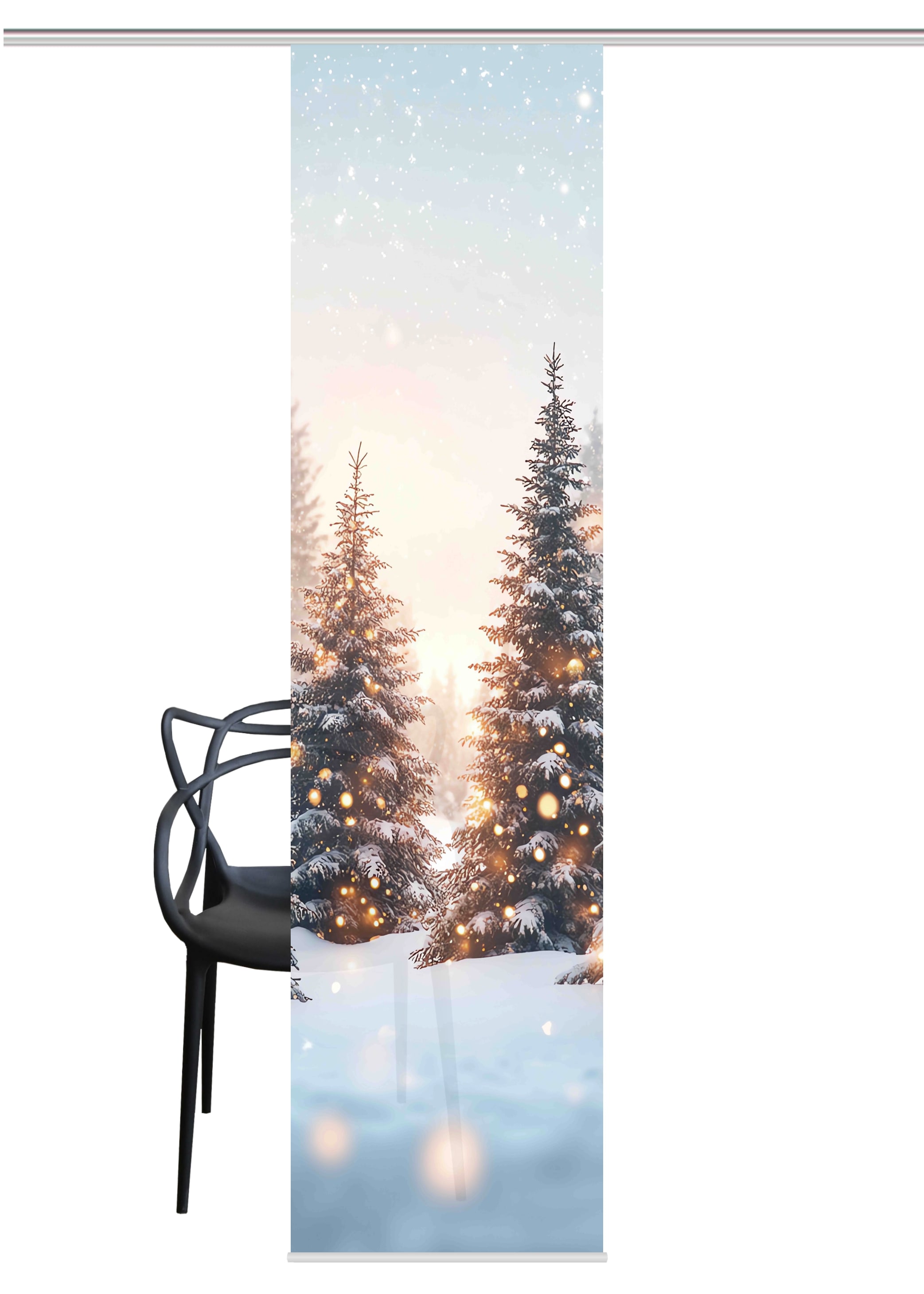 HOME WOHNIDEEN Schiebegardine »SCHNEETANNEN« Paneelwagen 1 Stk. tlg. Schiebewand, Dekostoff, Digitaldruck