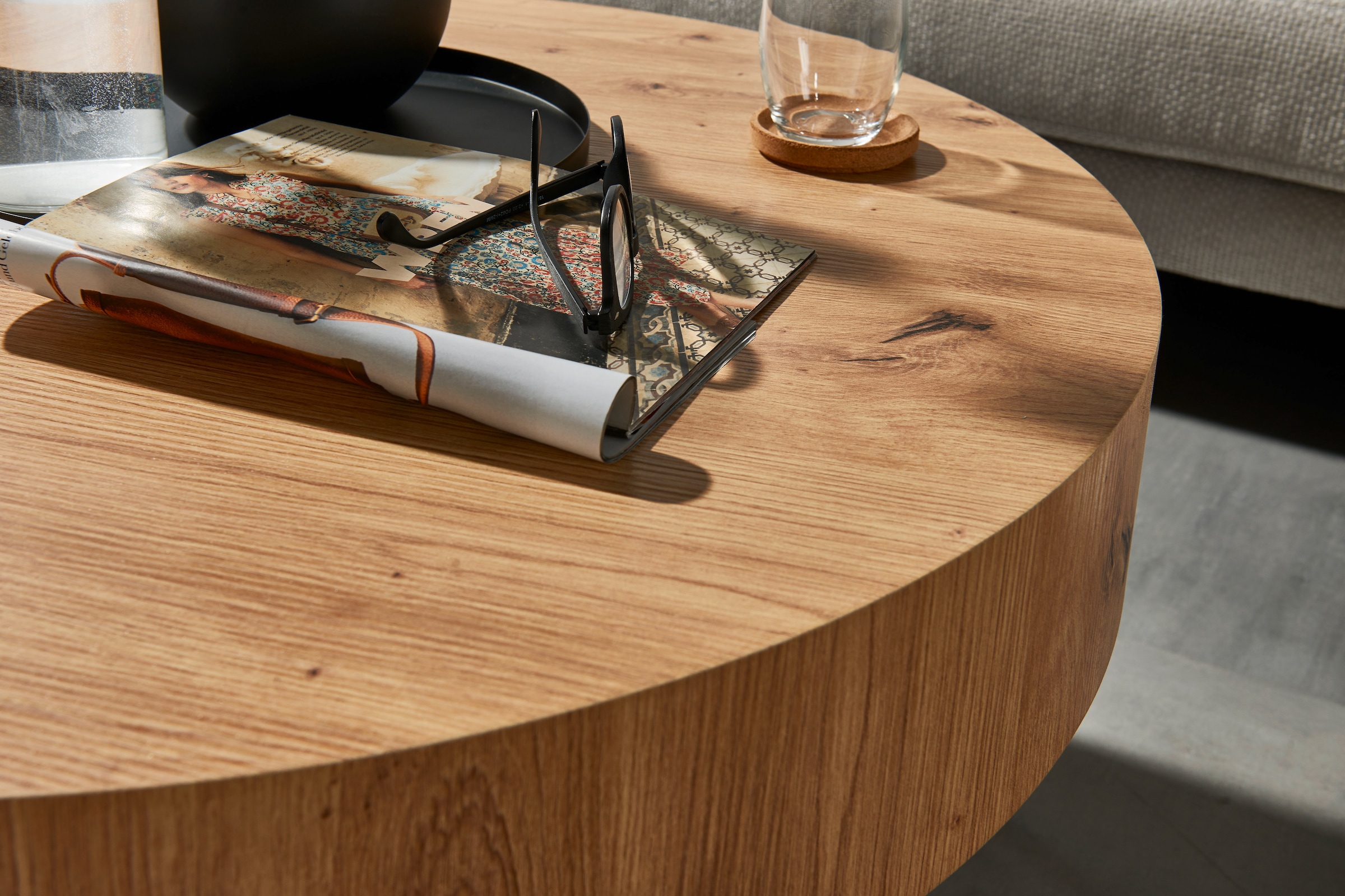 Stolkom Couchtisch »Antonia Couchtisch Ø/H 80x42 cm« 1 Stk. tlg. Durchmesser 80, 4-Fuß Metallgestell