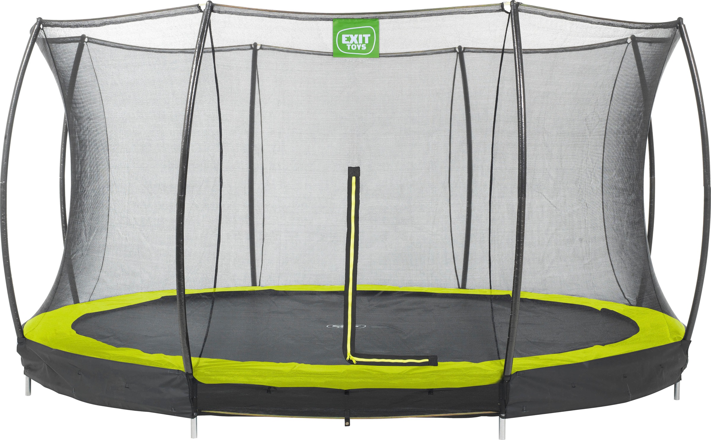 EXIT Bodentrampolin »Silhouette« Ø 366 cm mit Sicherheitsnetz grün Ø 366cm