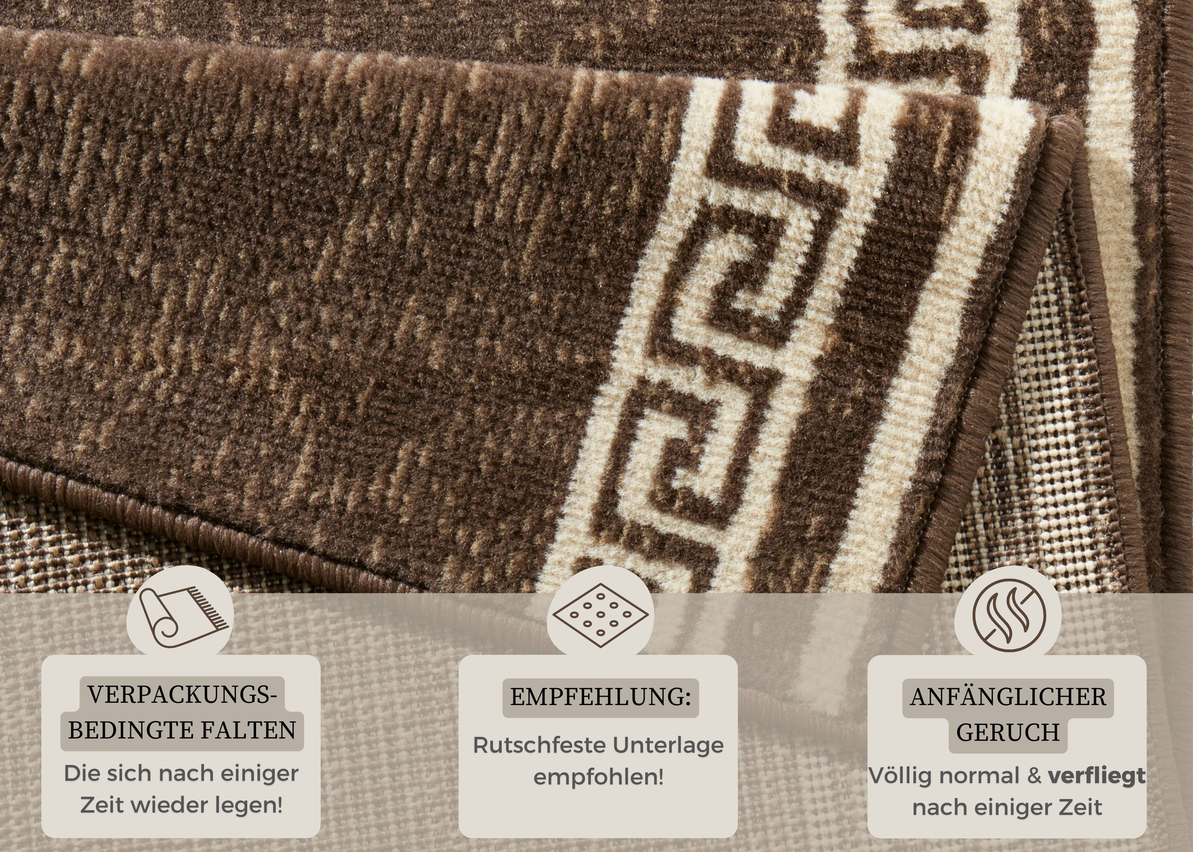 HANSE Home Läufer »Casa«, rechteckig, 9 mm Höhe, Kurzflor, Weich, Teppichläufer, Bordüre, Teppich, Küche, Flur, Muster