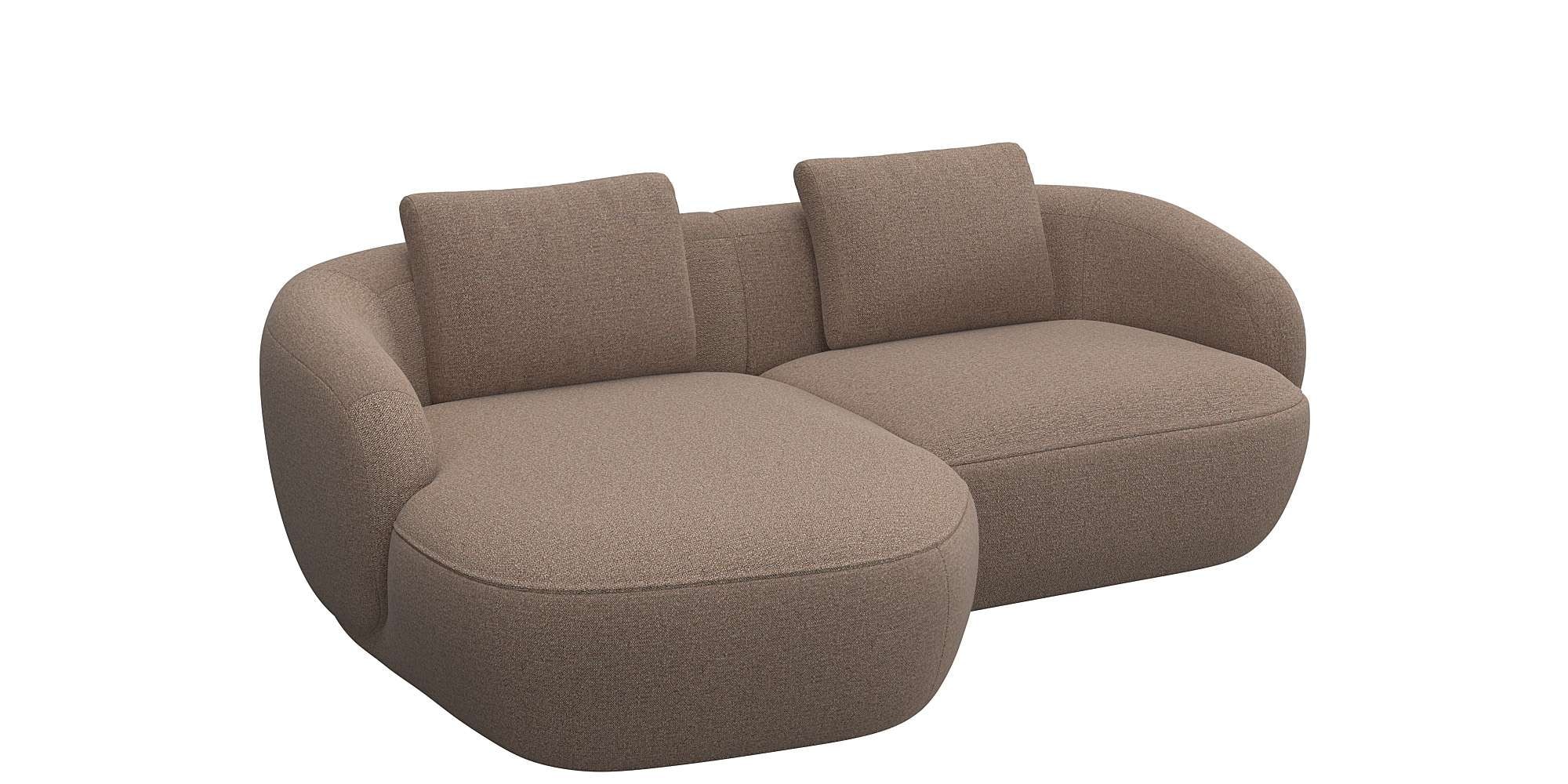 FLEXLUX Wohnlandschaft »Torino, rund, L-Form, Sofa-Ecke mit Recamiere, Long günstig online kaufen