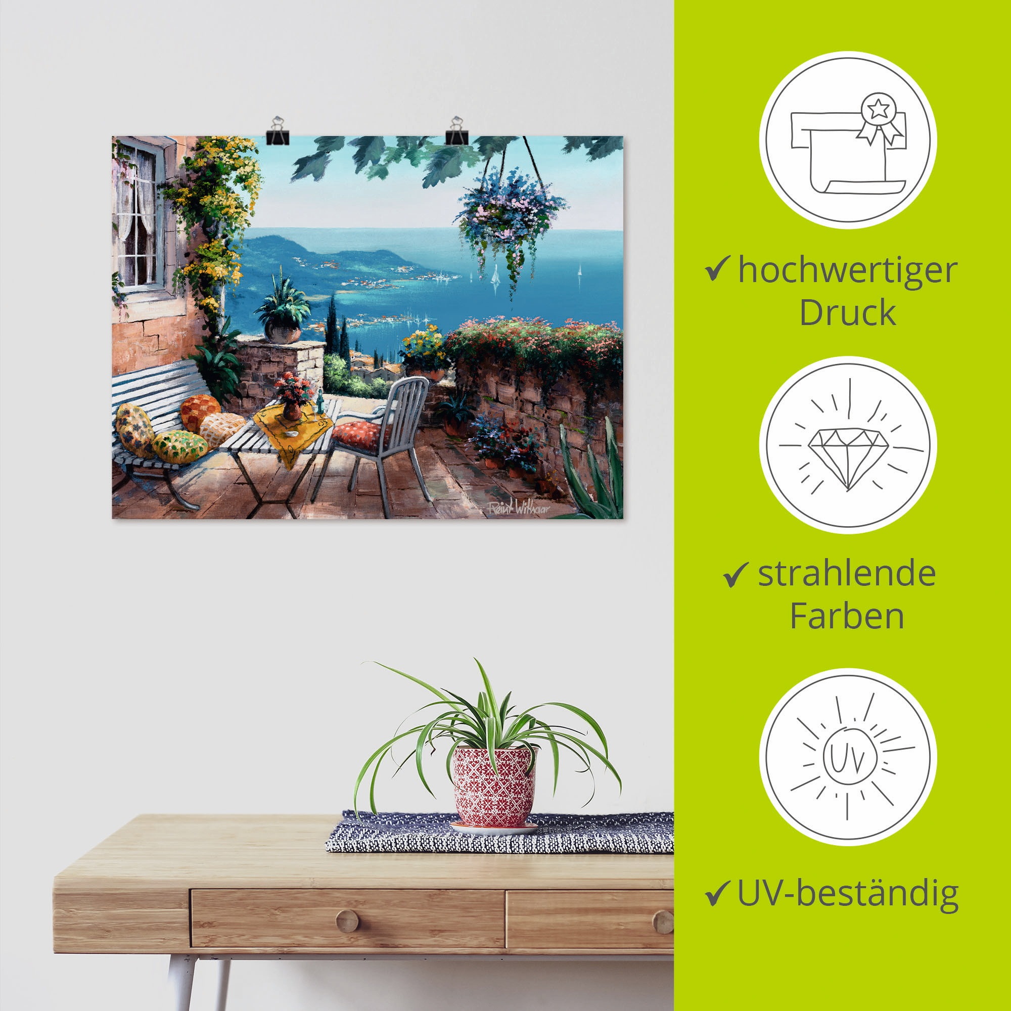 Artland Wandbild »Zeiten der Ruhe«, Garten, (1 St.), als Leinwandbild, Poster, Wandaufkleber in verschied. Größen