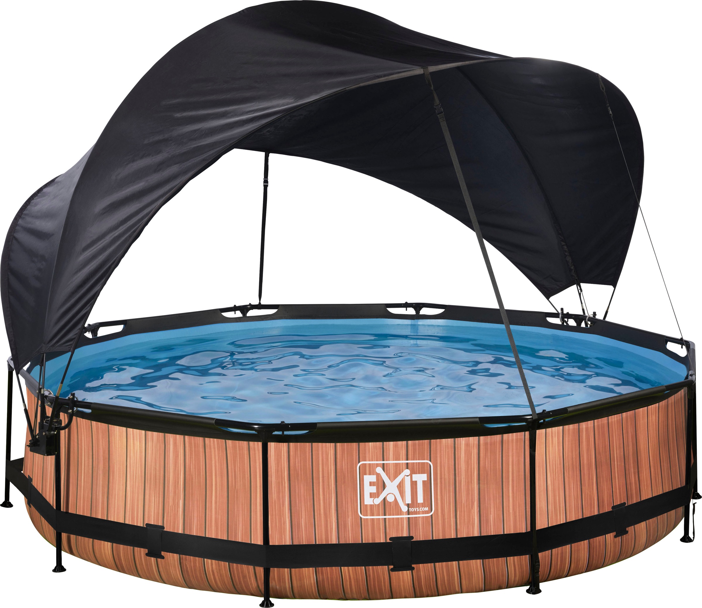 EXIT Framepool »inkl. Sonnensegel«, (Set, 4 tlg.), ØxH: 360x76 cm, mit Kartuschen-Filterpumpe & Filterkartusche