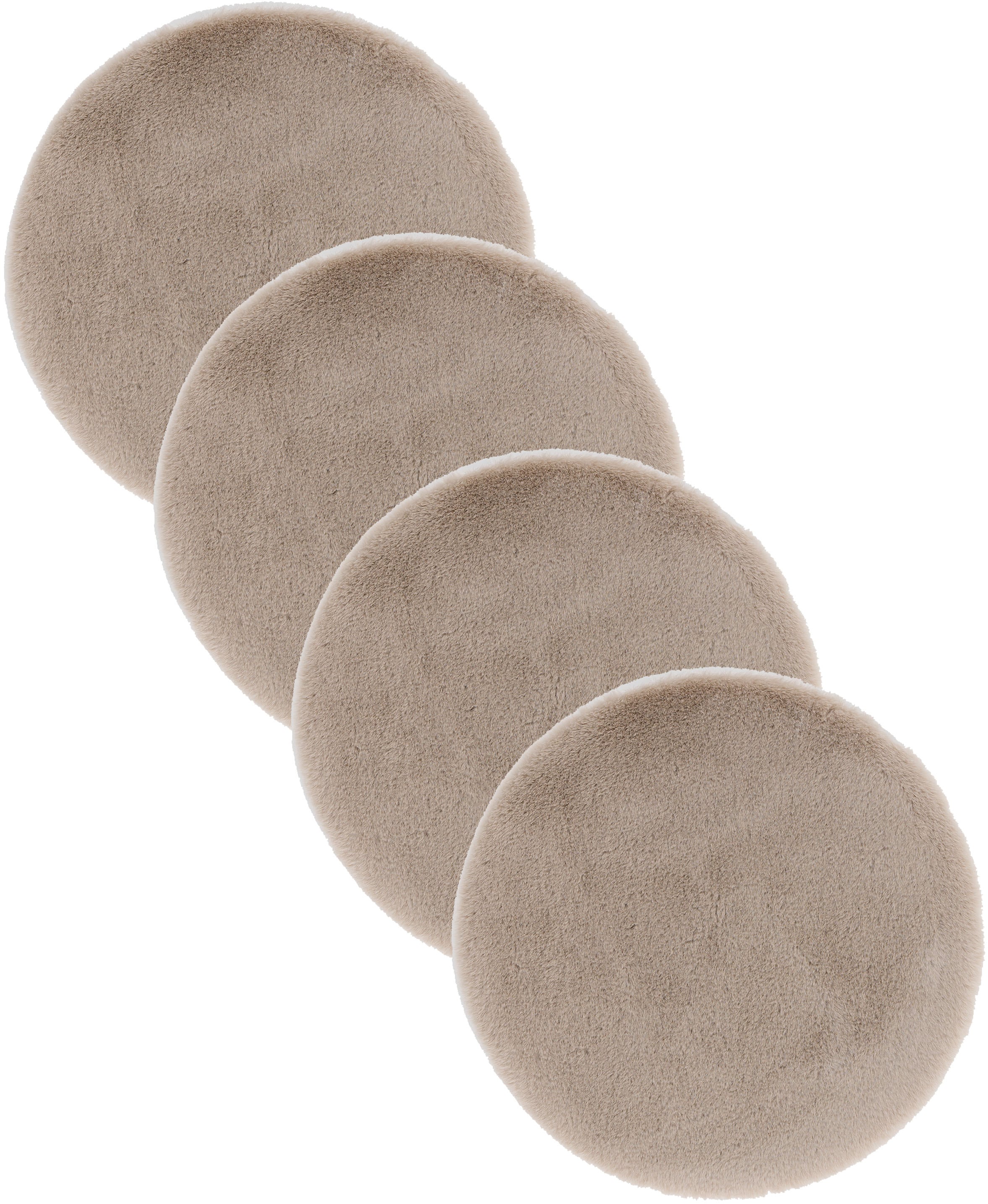 ASTRA Teppich »Elda«, rund, 13 mm Höhe, runde Dekofelle im 4 er Set, kusche günstig online kaufen
