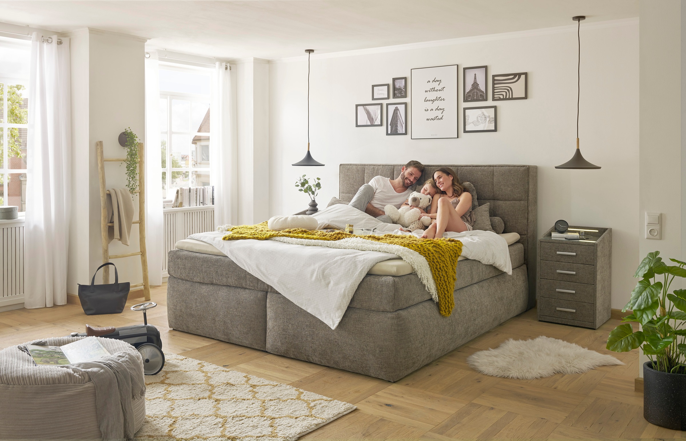 8. Bild von ED EXCITING DESIGN Boxspringbett »Michigan«, Duo-Matratze - mit Kokosmatte, Filzabdeckung