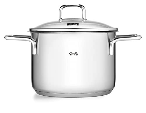 Fissler Topf-Set »Hamburg«, Edelstahl 18/10, (Set, 5 tlg., Kochtopf 16/20/24 + Bratentopf 20cm + Stielkasserolle 16cm oD), Made in Germany