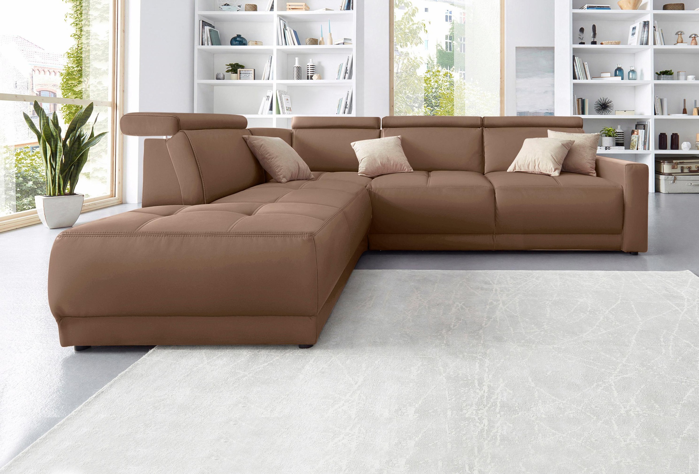 DOMO collection Ecksofa "Ava L-Form", mit Ottomane, Federkern wahlweise mit günstig online kaufen